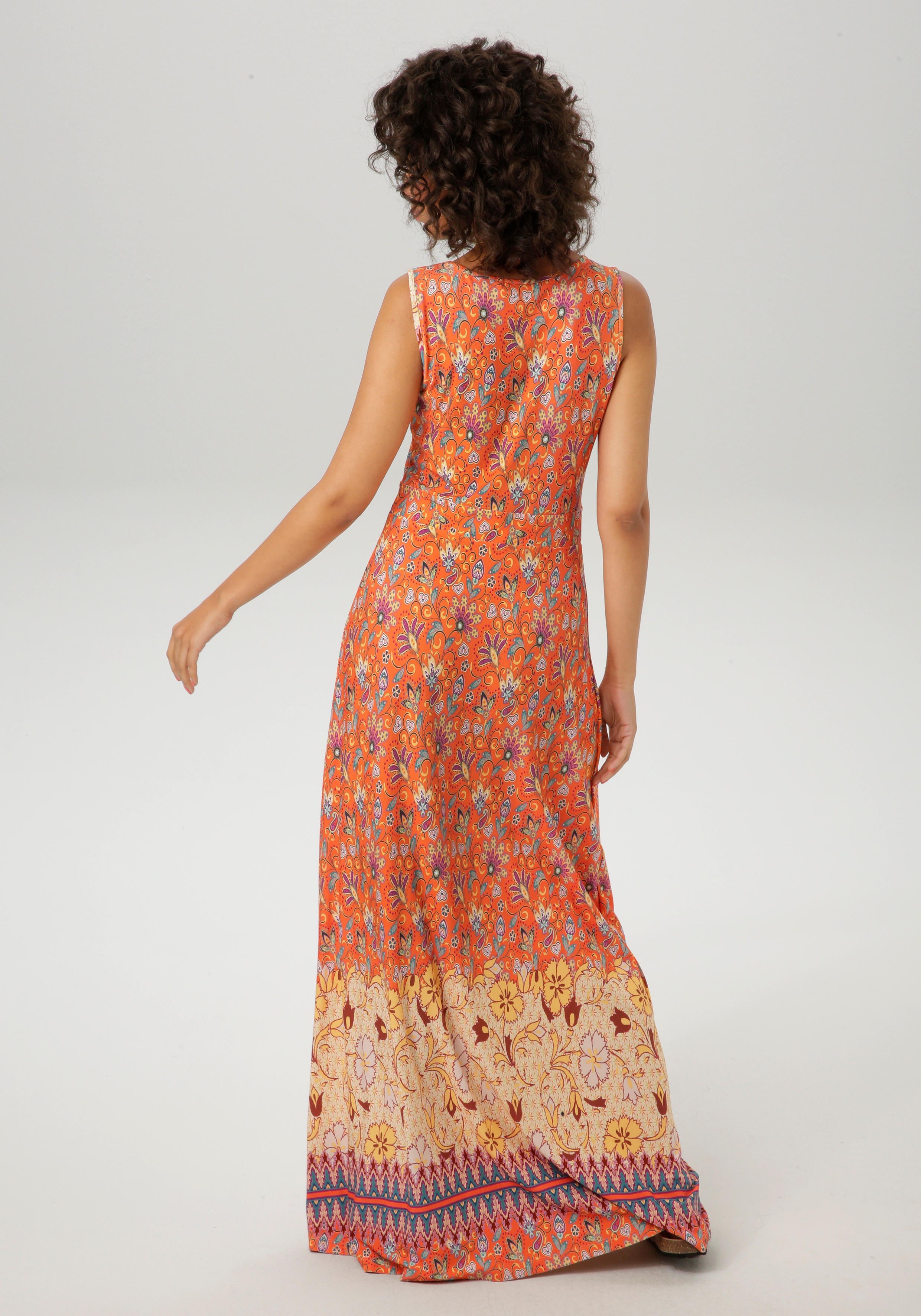 Thumbnail - Aniston CASUAL Sommerkleid, mit farbharmonischem Blumendruck und Bordüre am Saum