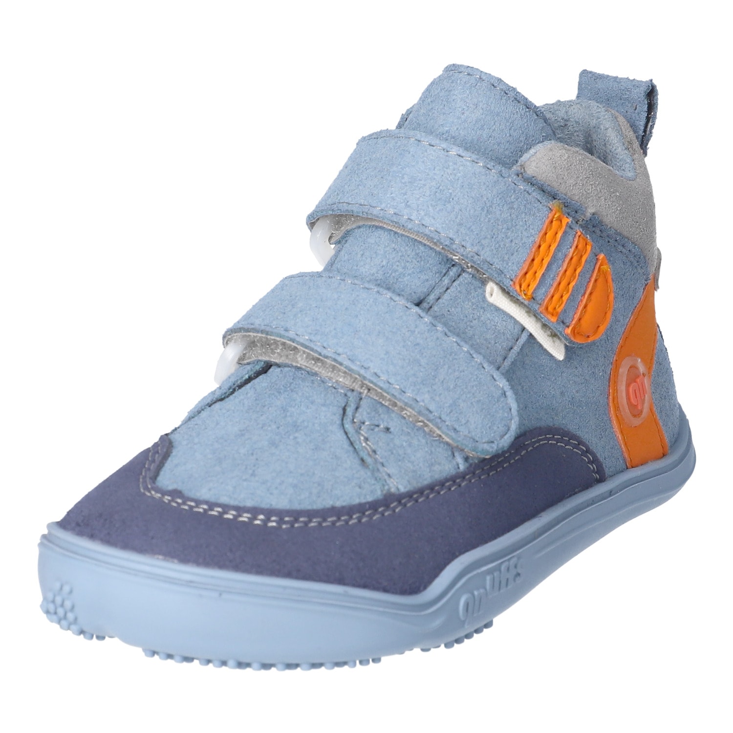 qnuffs Barfußschuh »Kastanie«  Klettschuh, mit Namensschild an der Ferse, kürzbarer Klettriemen
