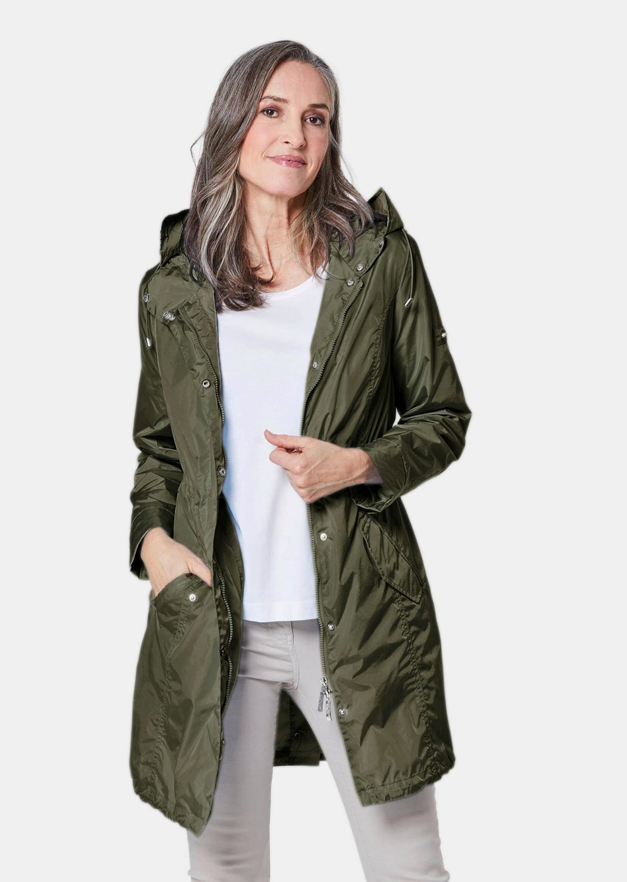 GOLDNER Kurzjacke »Leichtparka Trendiger leichter Regen Parka aus funktionalem Material«