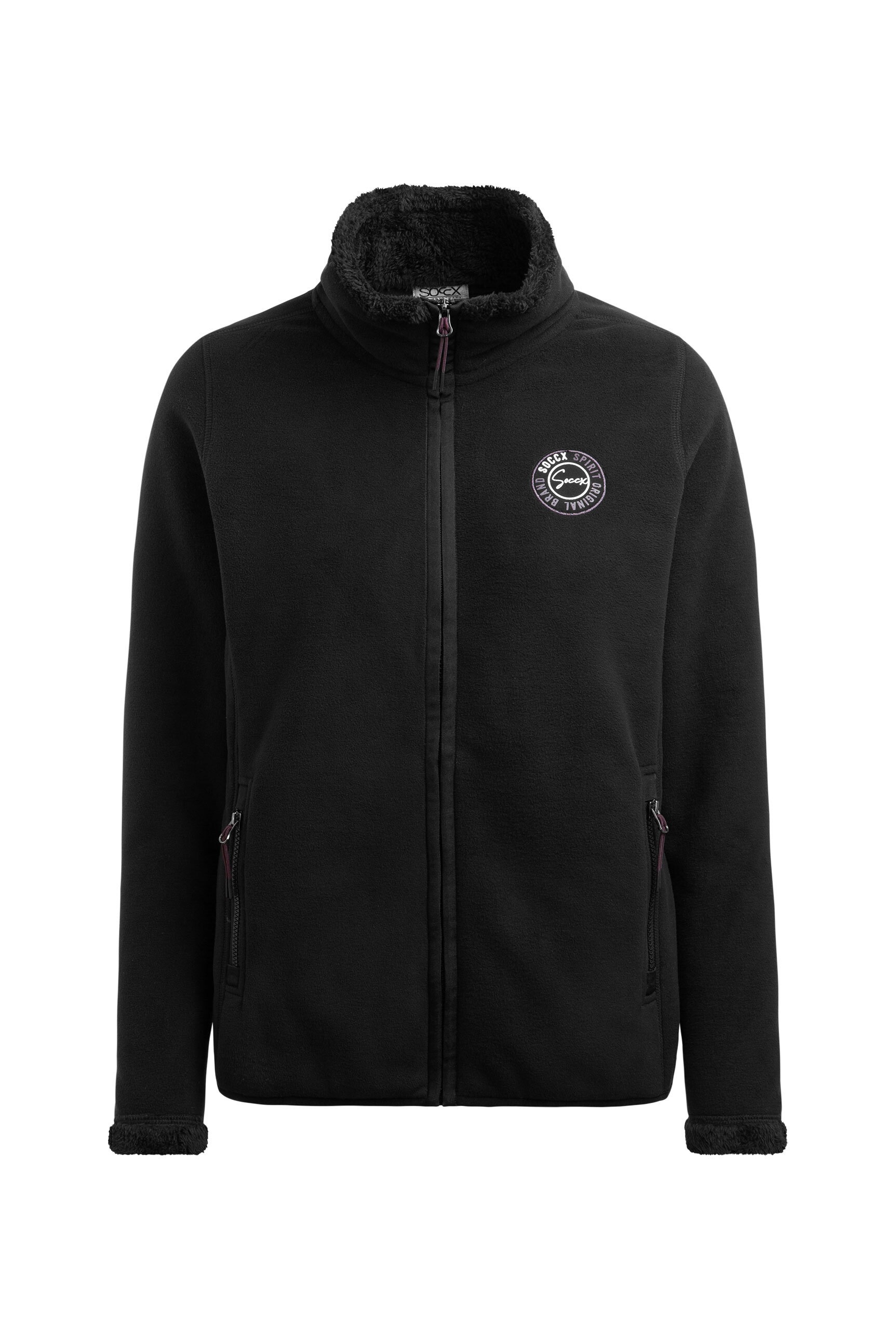 SOCCX Outdoorjacke, ohne Kapuze, mit elastischem Saumabschluss
