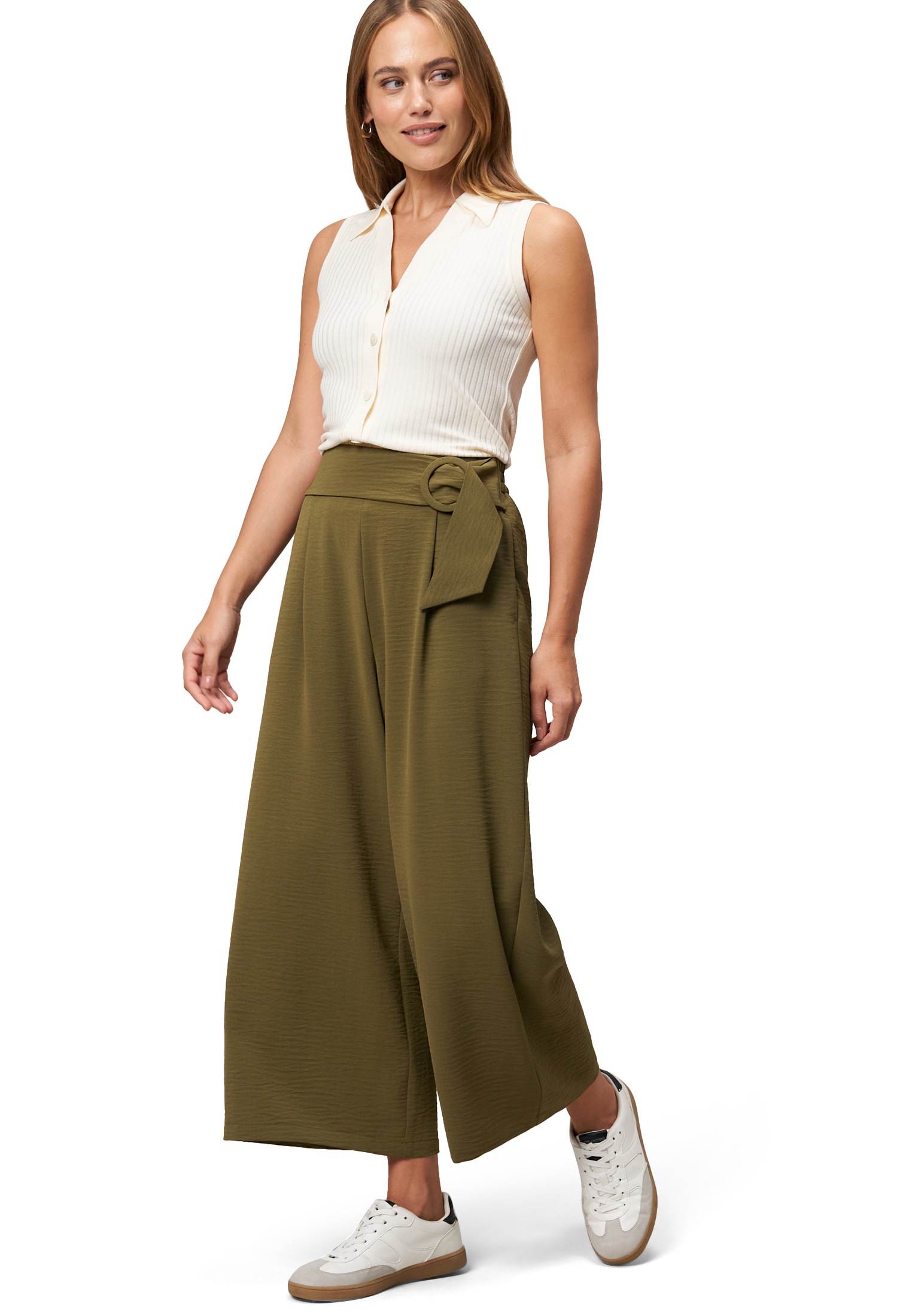 Zero Stoffhose "zero Hose mit weitem Bein und Gürtel 26 Inch", Gürtel günstig online kaufen