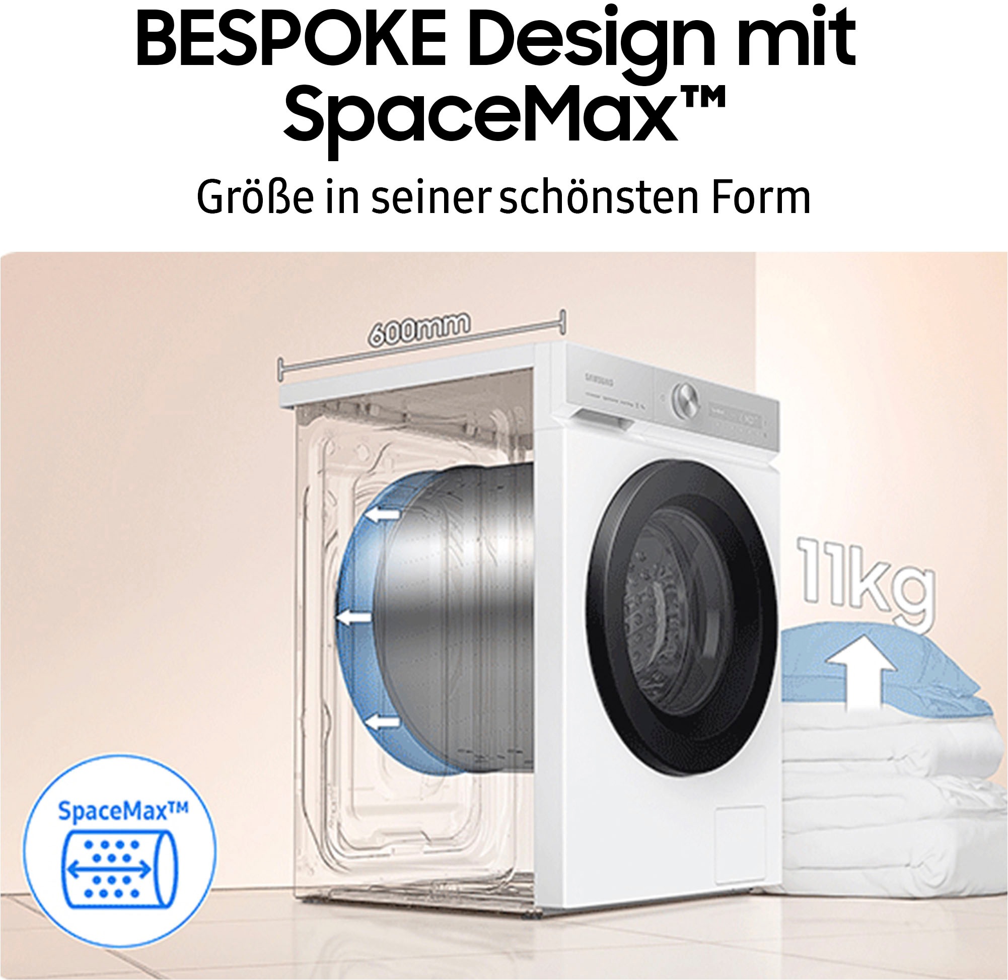 Samsung Waschmaschine »WW1BDG5B25AEEG«, WW1BDG5B25AEEG, 11 kg, 1400 U/min