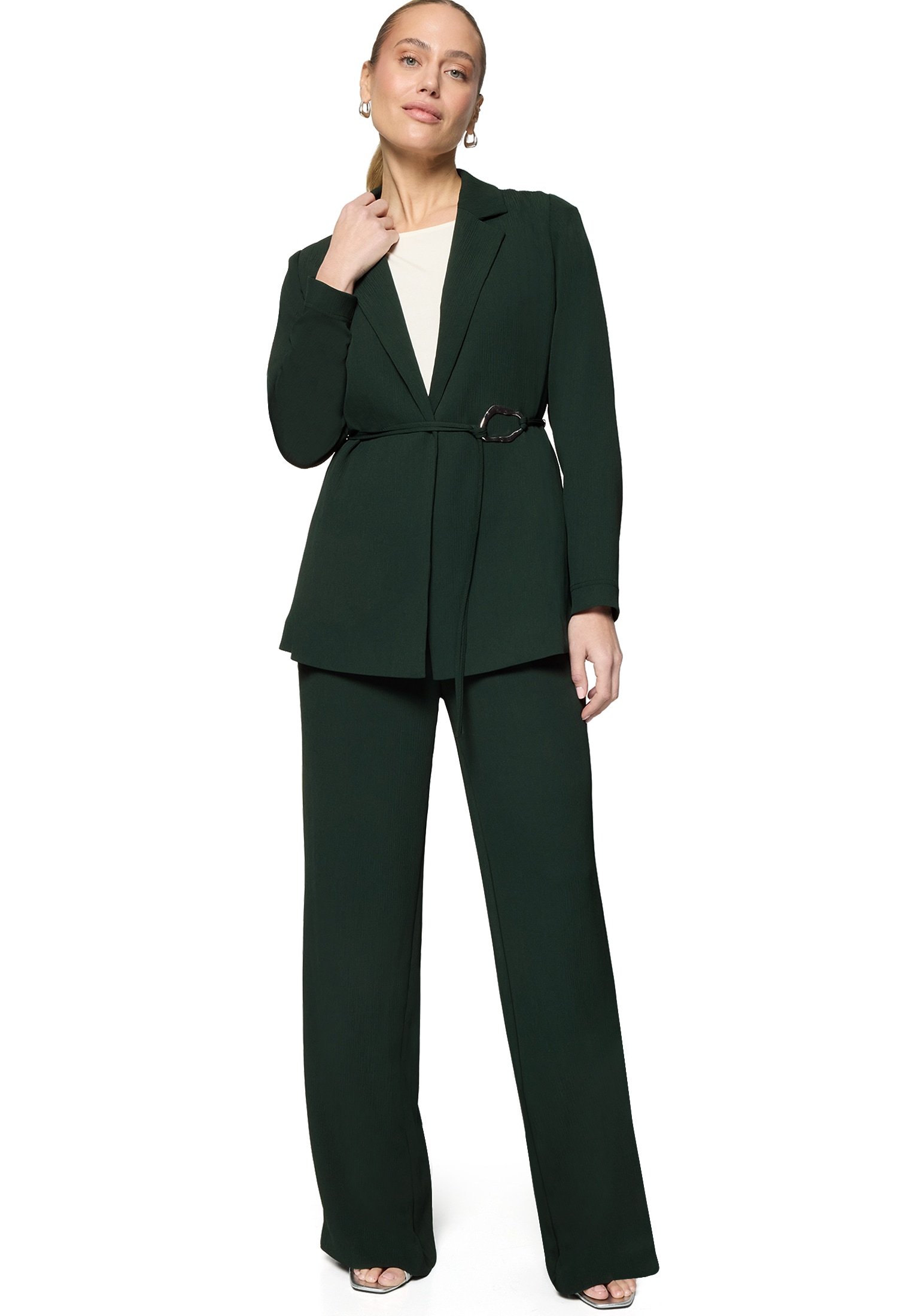 Zero Jackenblazer »Damen strukturiert mit Bindedetail« Schnalle