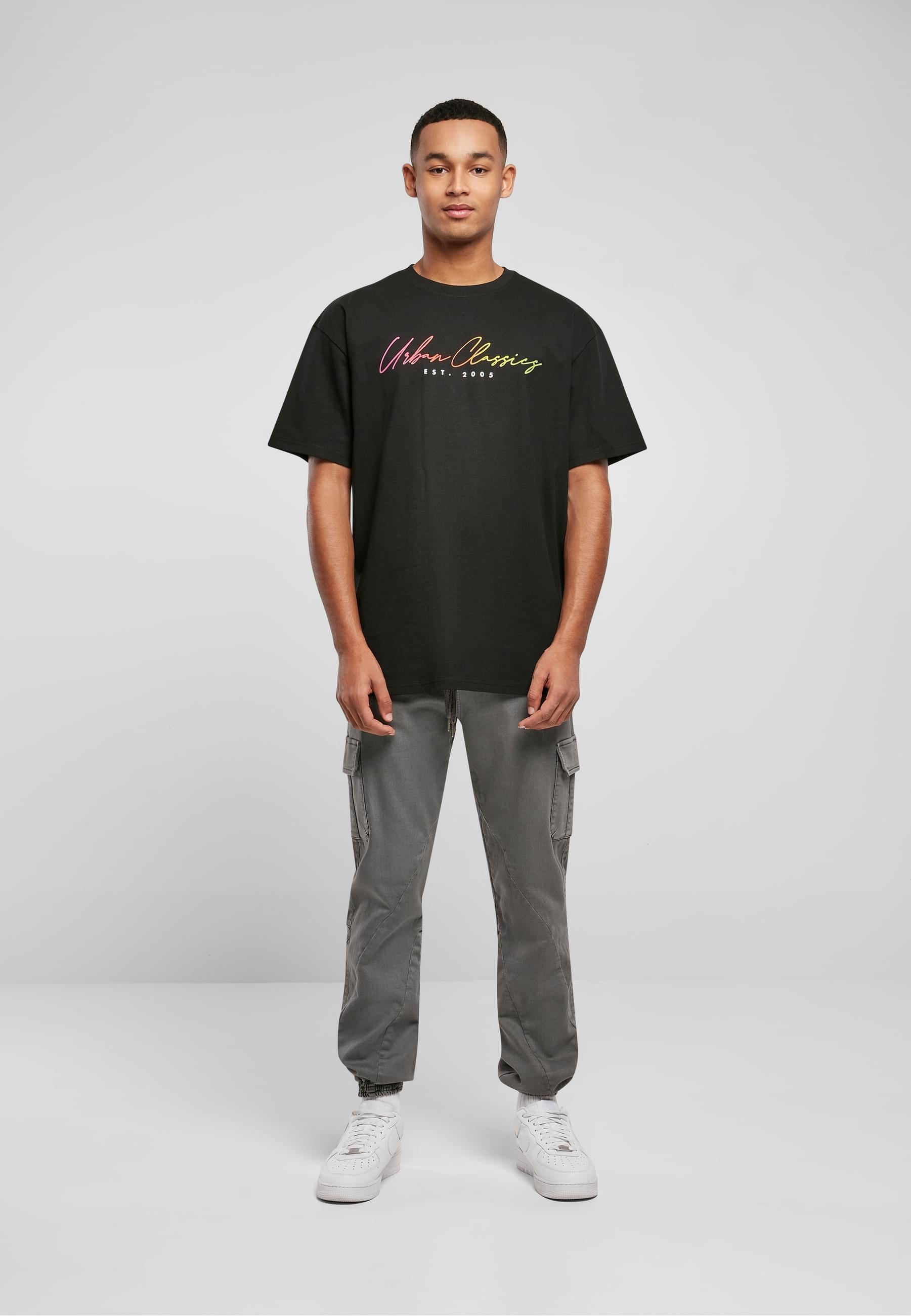 URBAN CLASSICS T-Shirt »Urban Classics Herren Script Logo Tee«, (1 tlg.)