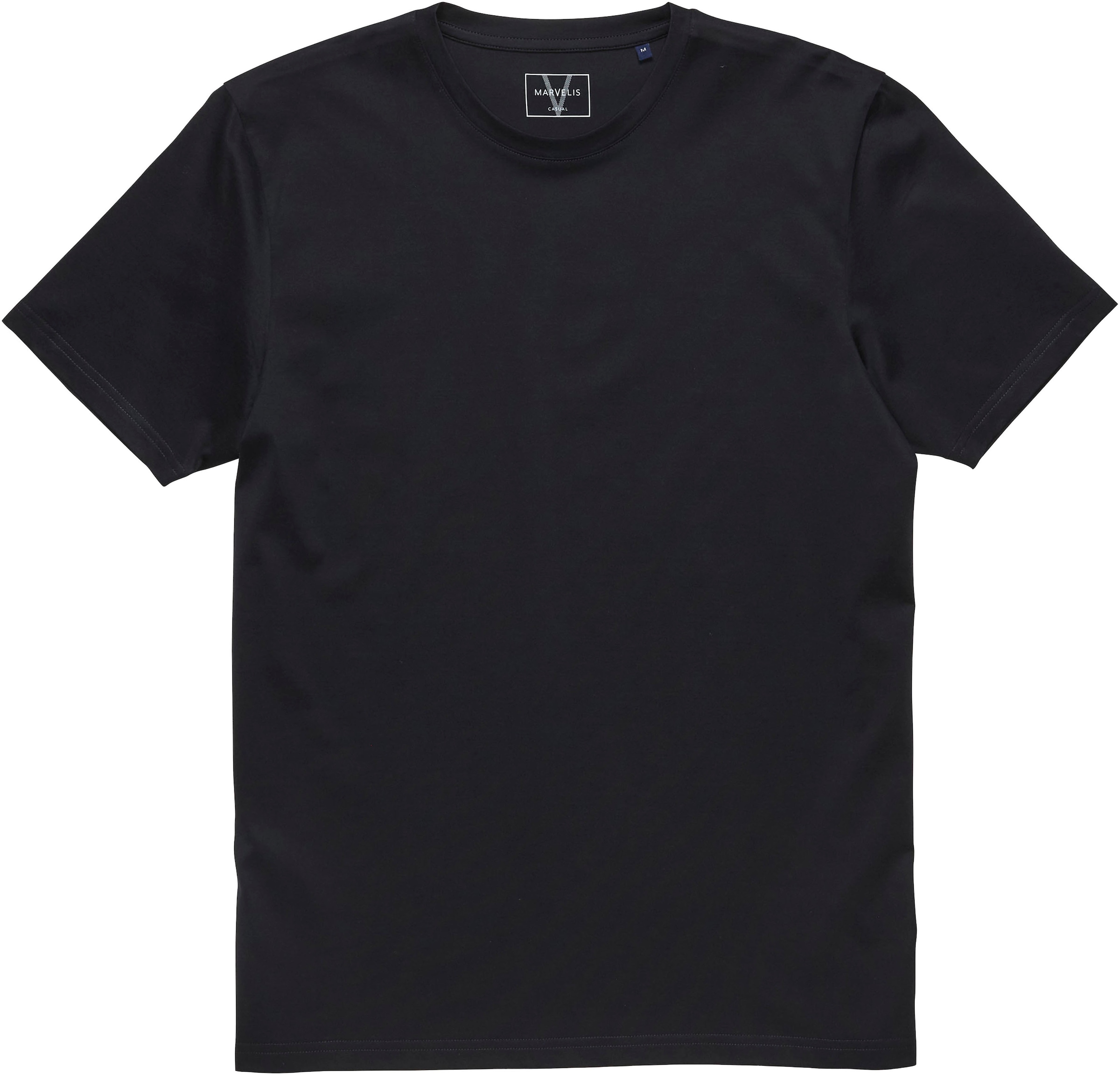 MARVELIS T-Shirt aus Baumwolle, Rundhals, casual fit