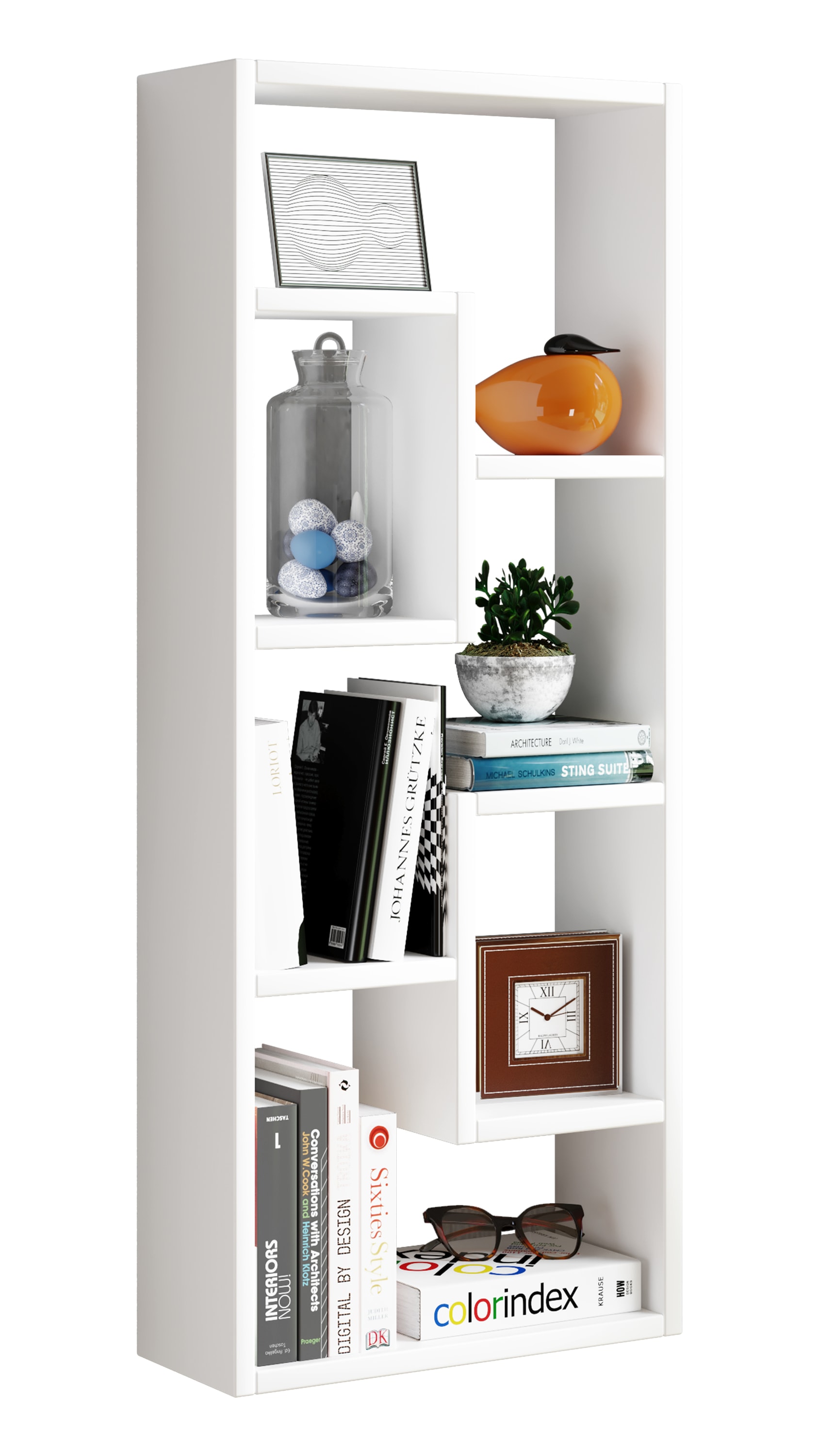 Standregal VCM, B:36cm T:15cmweiß, Wohnzimmer, Regale, "Holz Stand Regal Raumteiler Bücher Standregal Vilo"