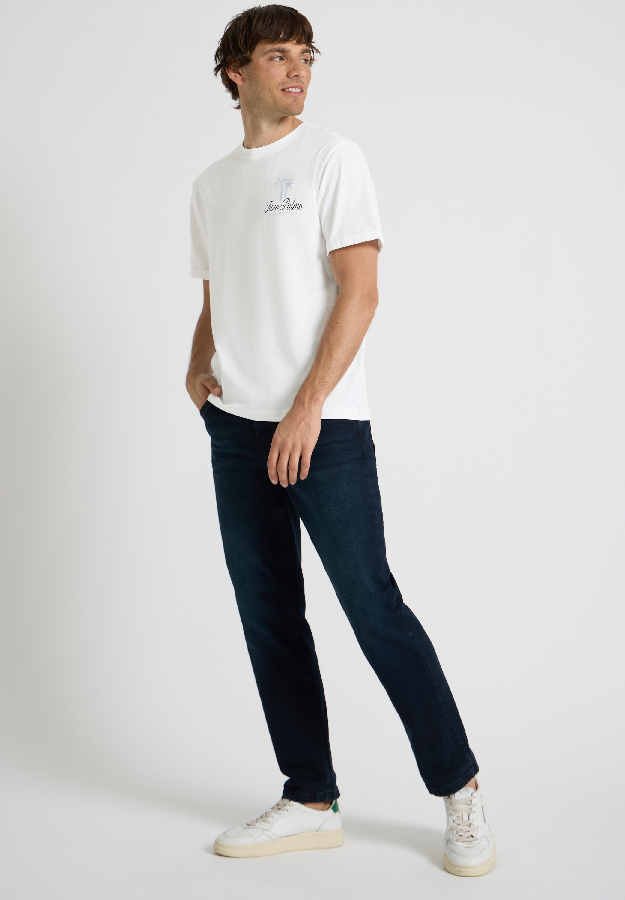 STREET ONE MEN Langarmshirt aus reiner Baumwolle