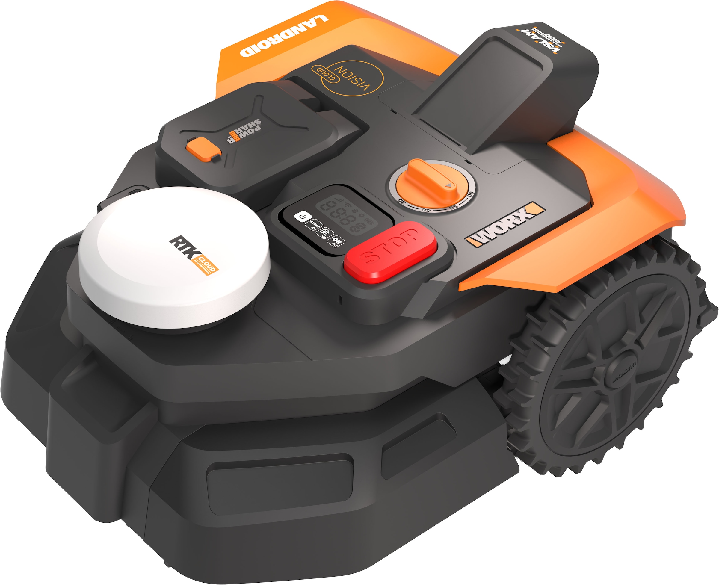 Worx Rasenmähroboter »Landroid Vision Cloud WR303E 2WD ohne Begrenzungskabel, Auto-Mapping« KI-Hinderniserkennung, VSLAM+ RTK Cloud Navigation,   App-Steuerung