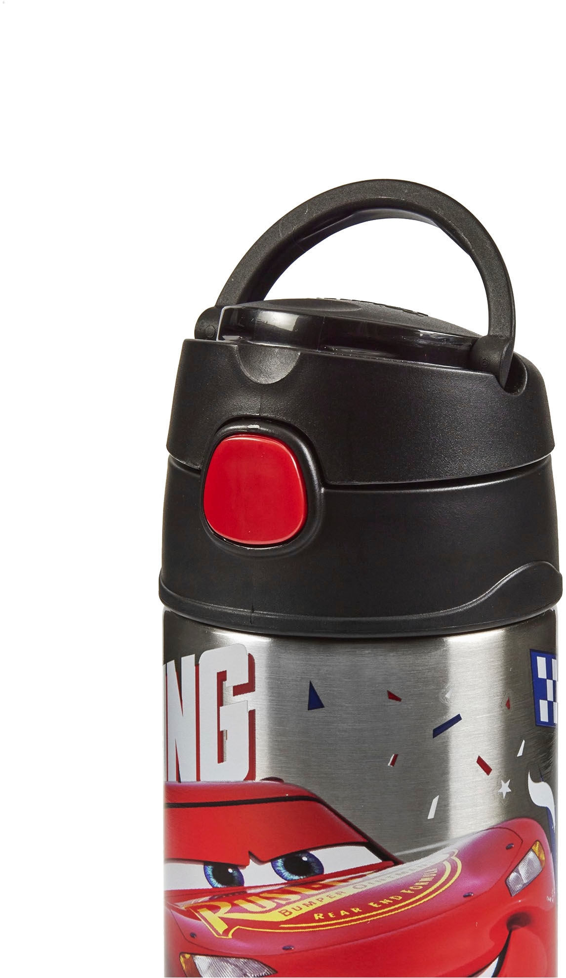 THERMOS Isolierflasche »FUNTAINER STRAW BOTTLE, doppelwandiger Edelstahl, spülmaschinenfest«, (1 tlg.), 0,35l, mit Silikonstrohalm, absolut dicht
