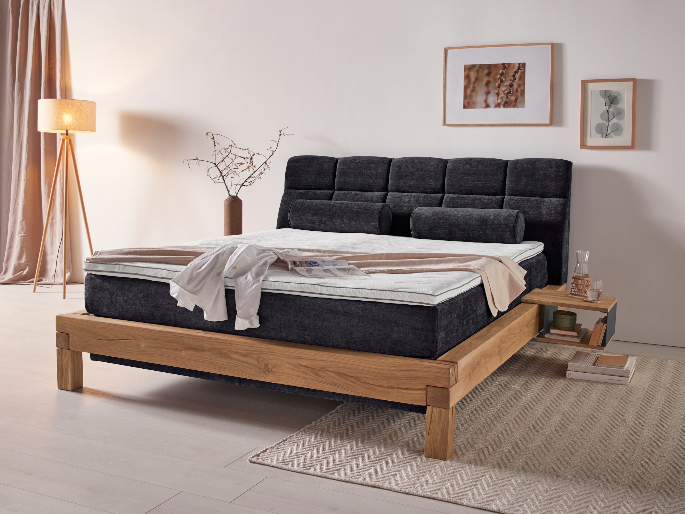 Home affaire "Villads" Liegefläche: 180/200 cm, Inside-Boxspring-Unterbau, recycelte Stoffe