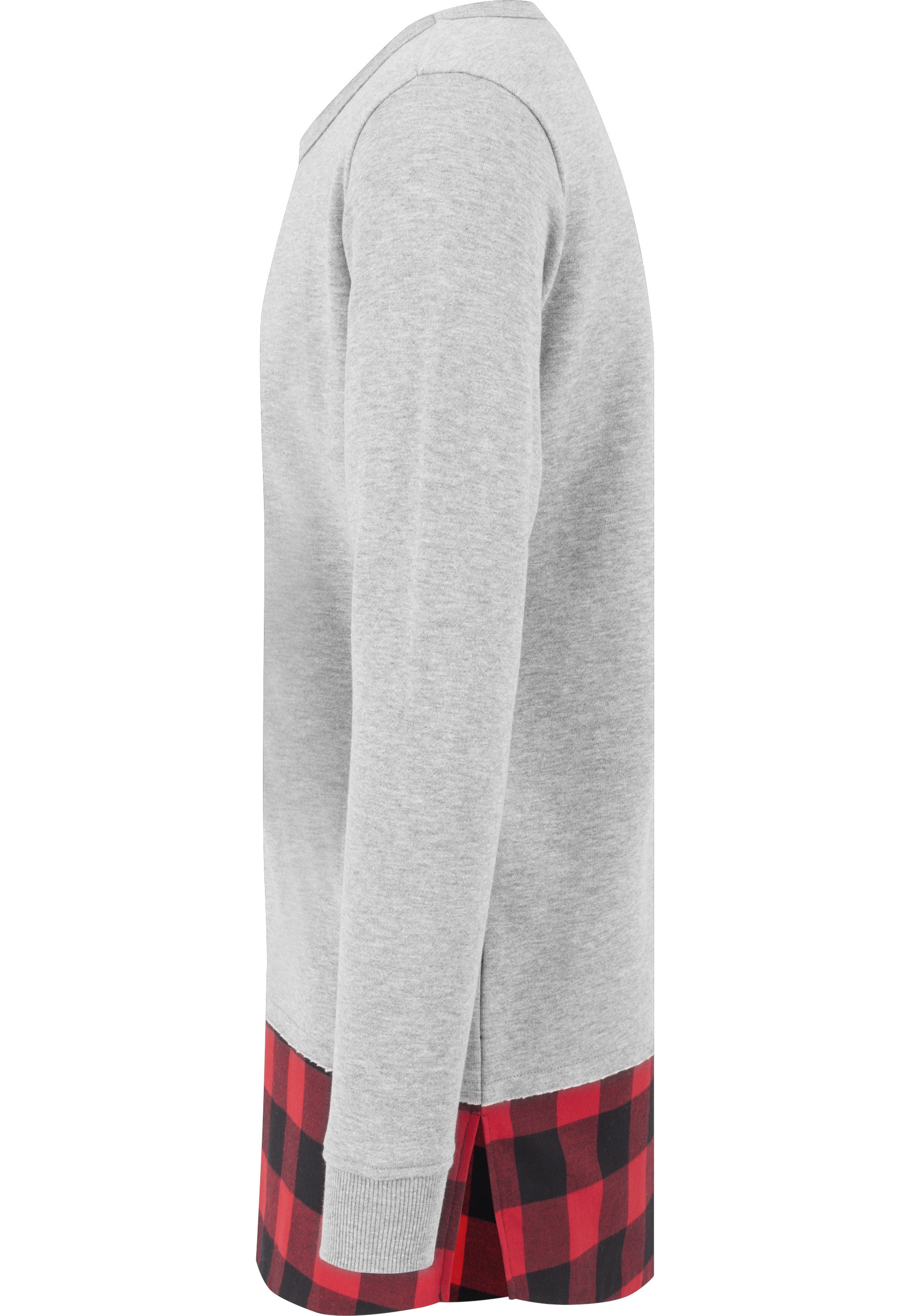 URBAN CLASSICS Sweatshirt »Urban Classics Herren Long Flanell Bottom Open Edge Crewneck«, 1 Stk.
