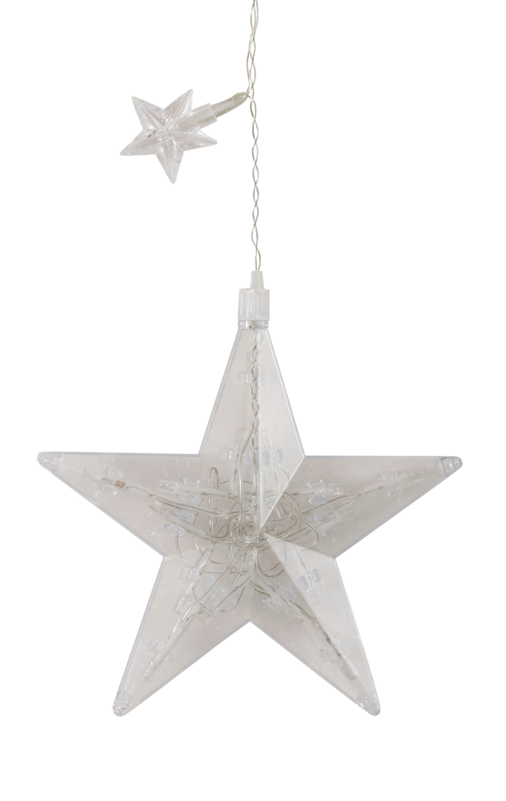 mit Strängen 7 BONETTI Weihnachtsdeko bestellen »Sterne, | BAUR aussen«, LED-Lichtervorhang