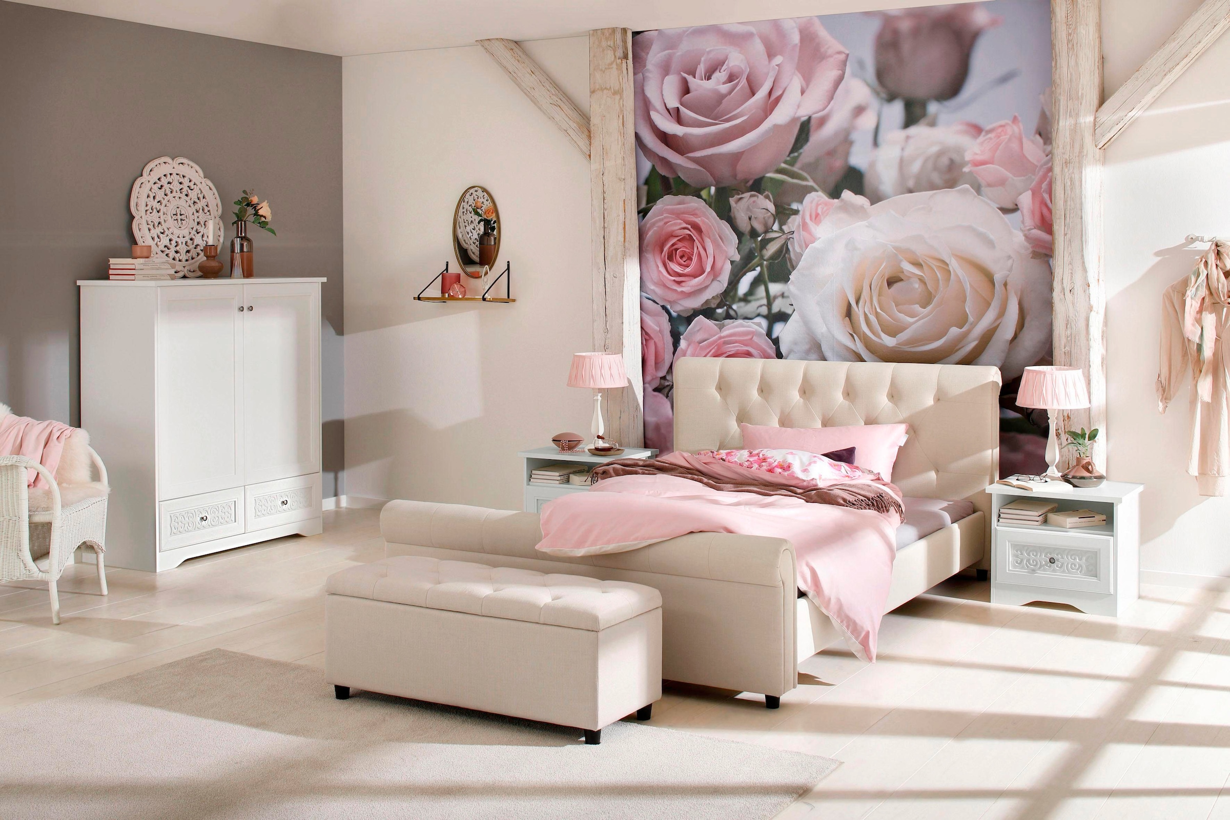 Komar Fototapete »Floraison - Größe 368 x 254 cm«, bedruckt, Wohnzimmer, Schlafzimmer