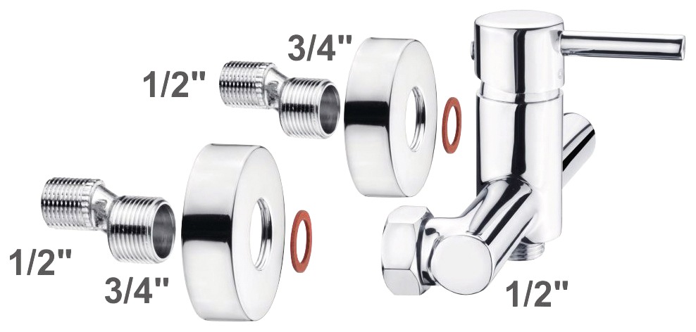 CORNAT Duscharmatur »"Cazin" Hochwertiger Messingkörper - verchromt - 1/2 Zoll Brauseabgang«