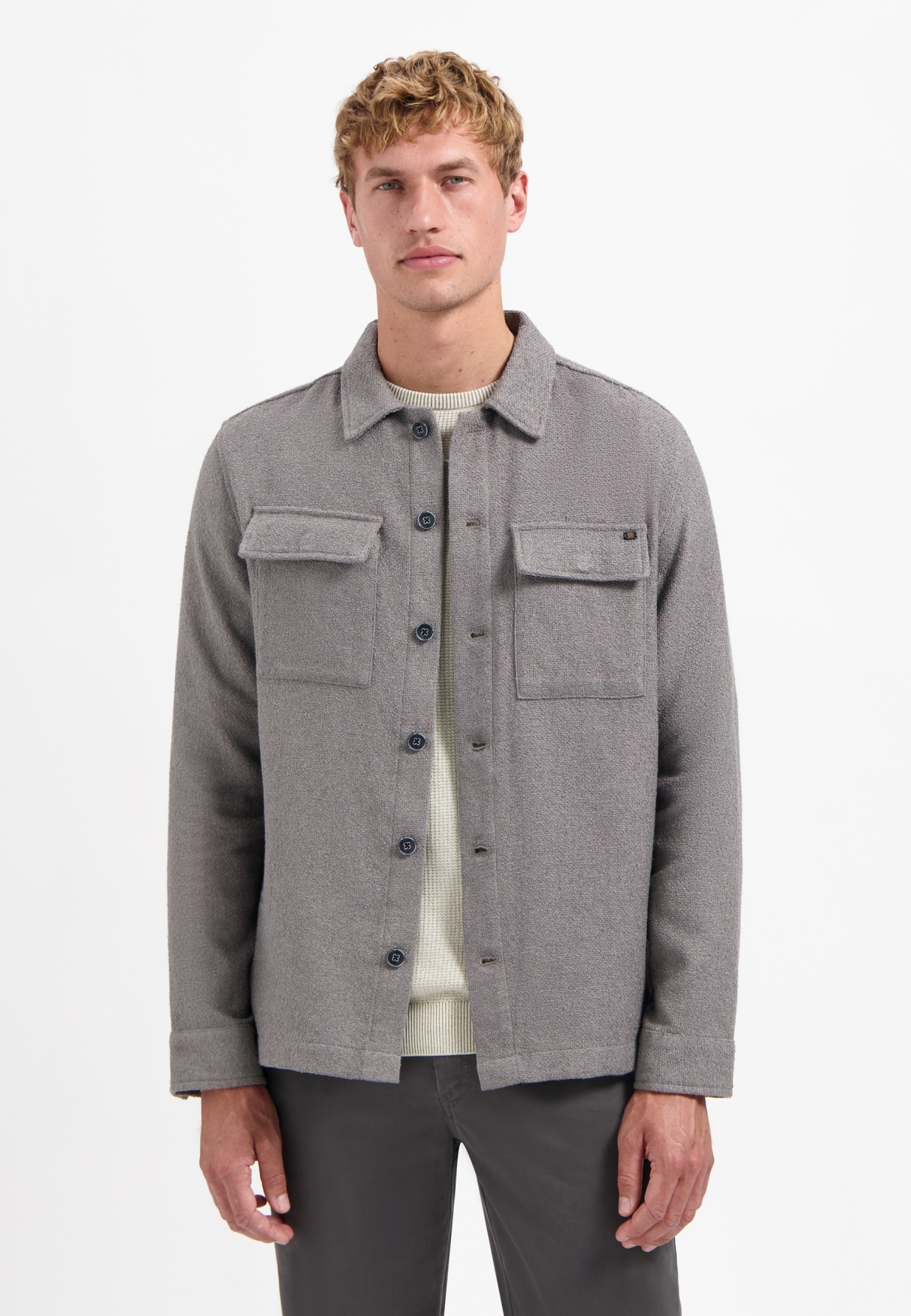 NO EXCESS Langarmhemd "No Excess Overshirt mit Knöpfen" günstig online kaufen