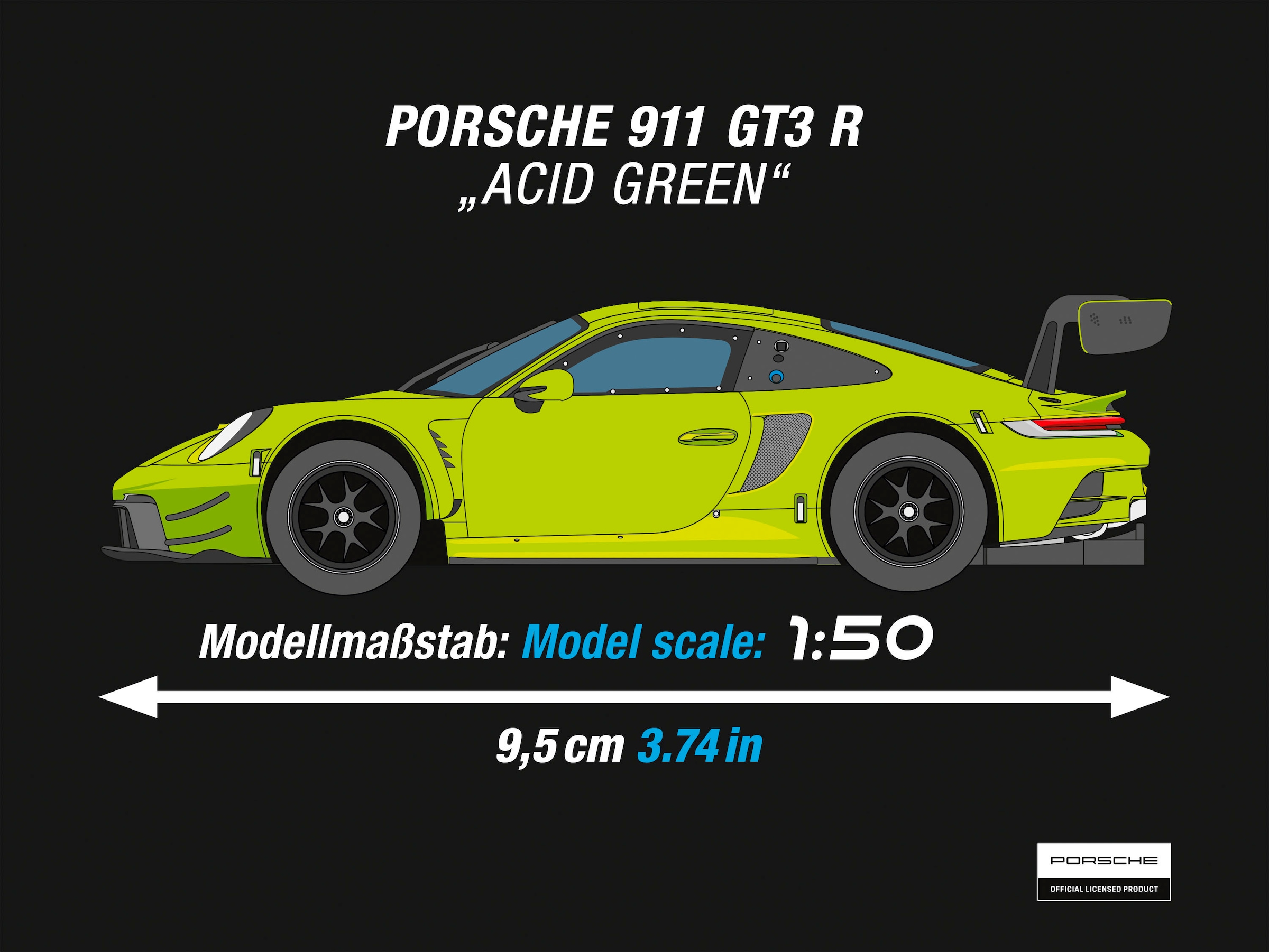 Carrera® Rennbahn-Auto »Carrera Hybrid, Porsche 911 GT3 R, Acid Green«