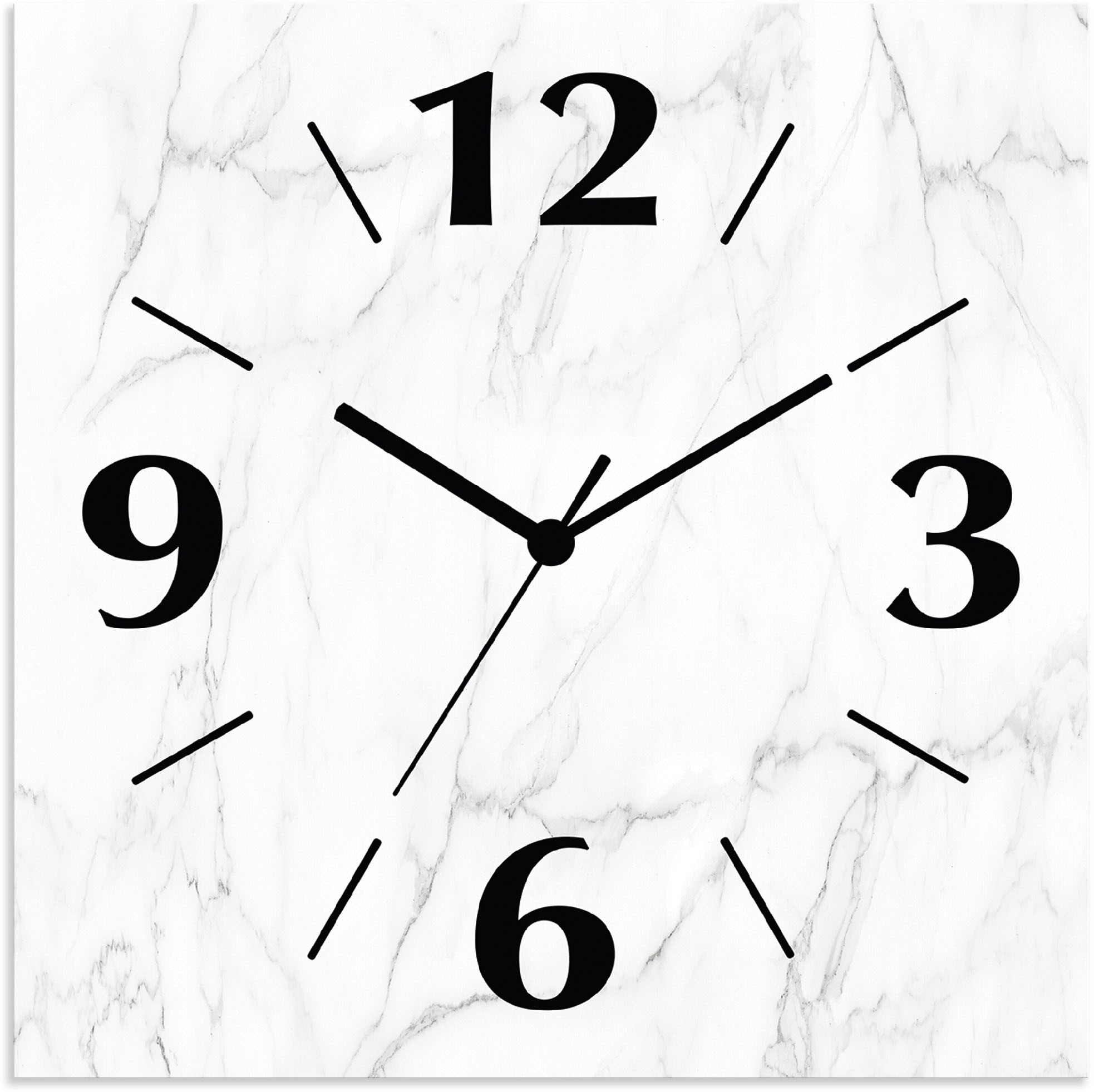 Artland Wanduhr "Weiße Marmor Textur", wahlweise mit Quarz- oder Funkuhrwer günstig online kaufen