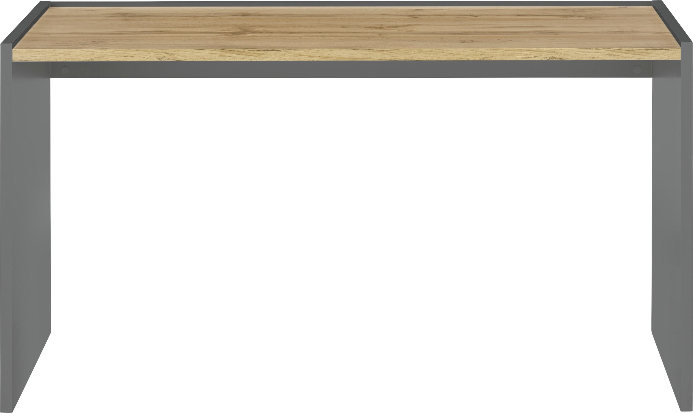 Schreibtisch HOME AFFAIRE "CiTY/GiRON", grau (anthrazit, eiche wotan dekor, anthrazit, eiche wotan dekor), B:143cm H:76,2cm T:62,2cm, Tische, Schreibtisch, moderner Computertisch, wohnliches Home Office, Breite 80 oder 143 cm 3