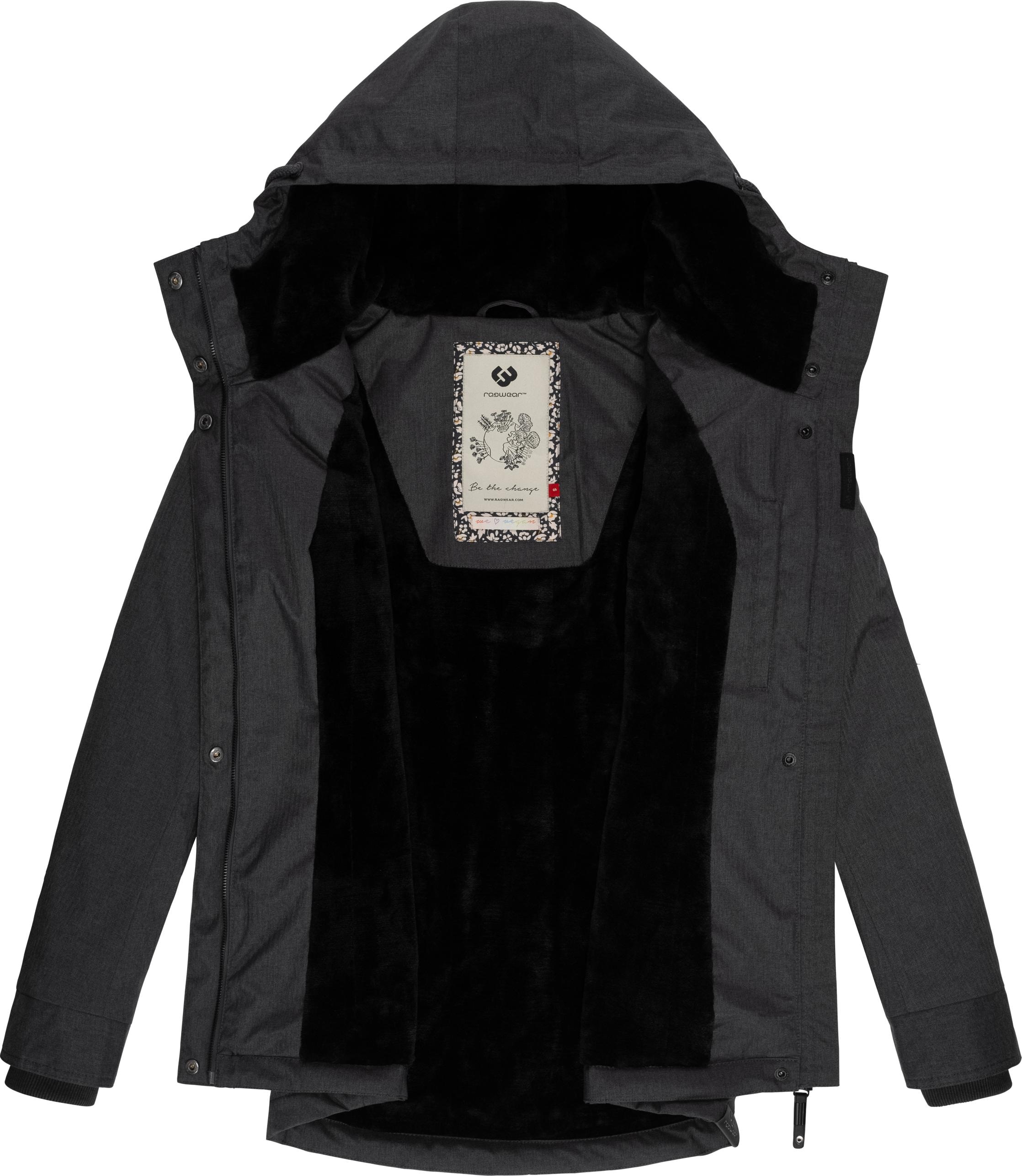 Ragwear Winterjacke »Monade«, mit Kapuze, Damen Winterparka mit Kapuze und m. Fleece gefüttert