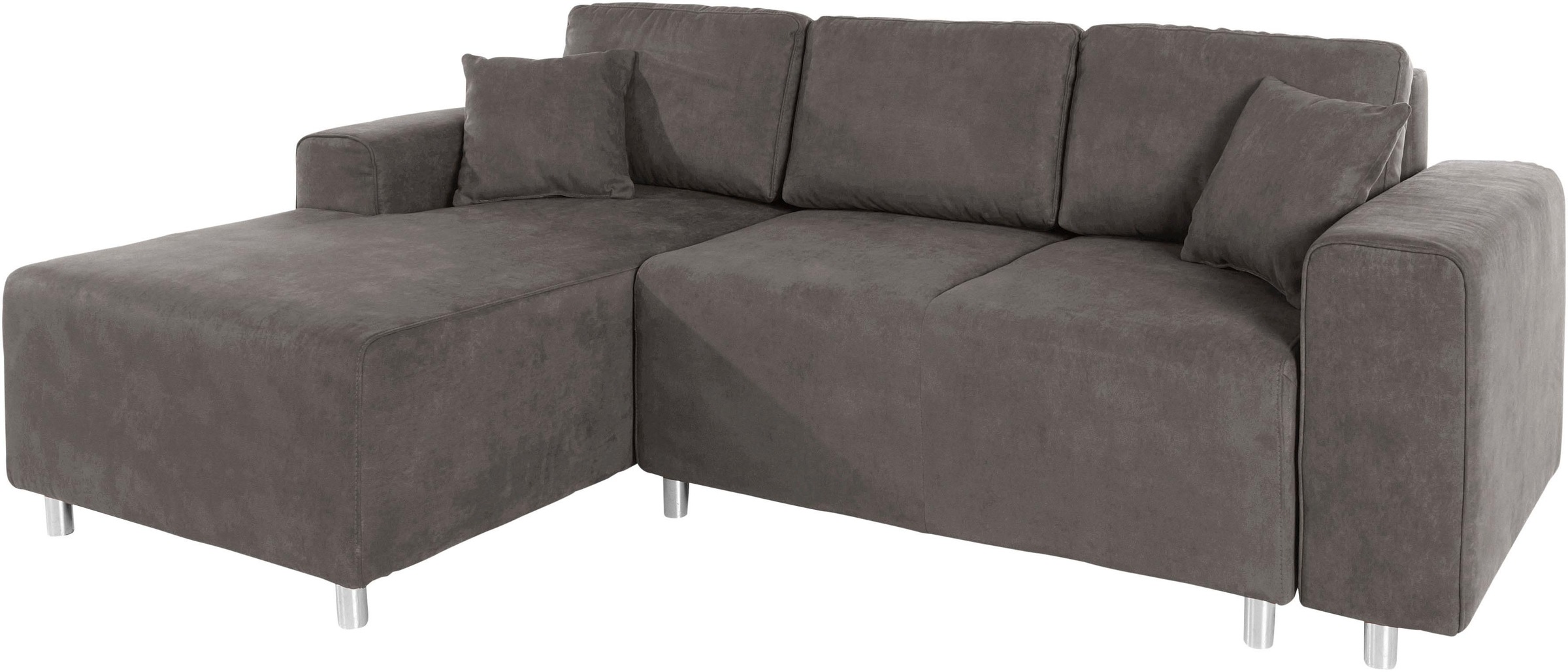 Home affaire Ecksofa »Györ«, L-Form, wahlweise mit Bettfunktion und Bettkasten incl. 2 Zierkissen