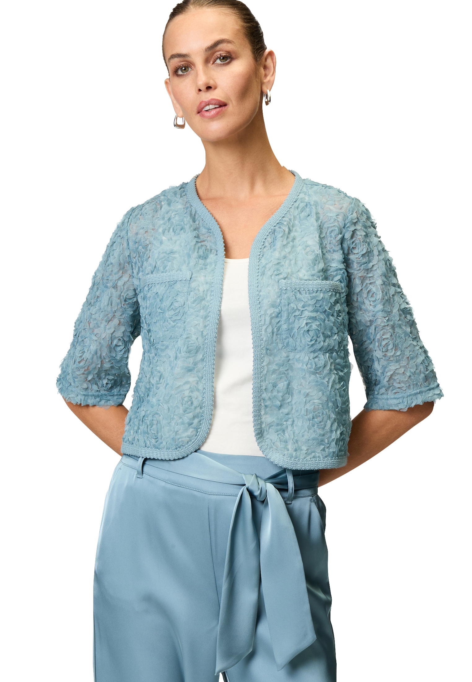 Zero Jackenblazer "zero Damen Bolero mit 3D Blumen", weiteres Detail günstig online kaufen