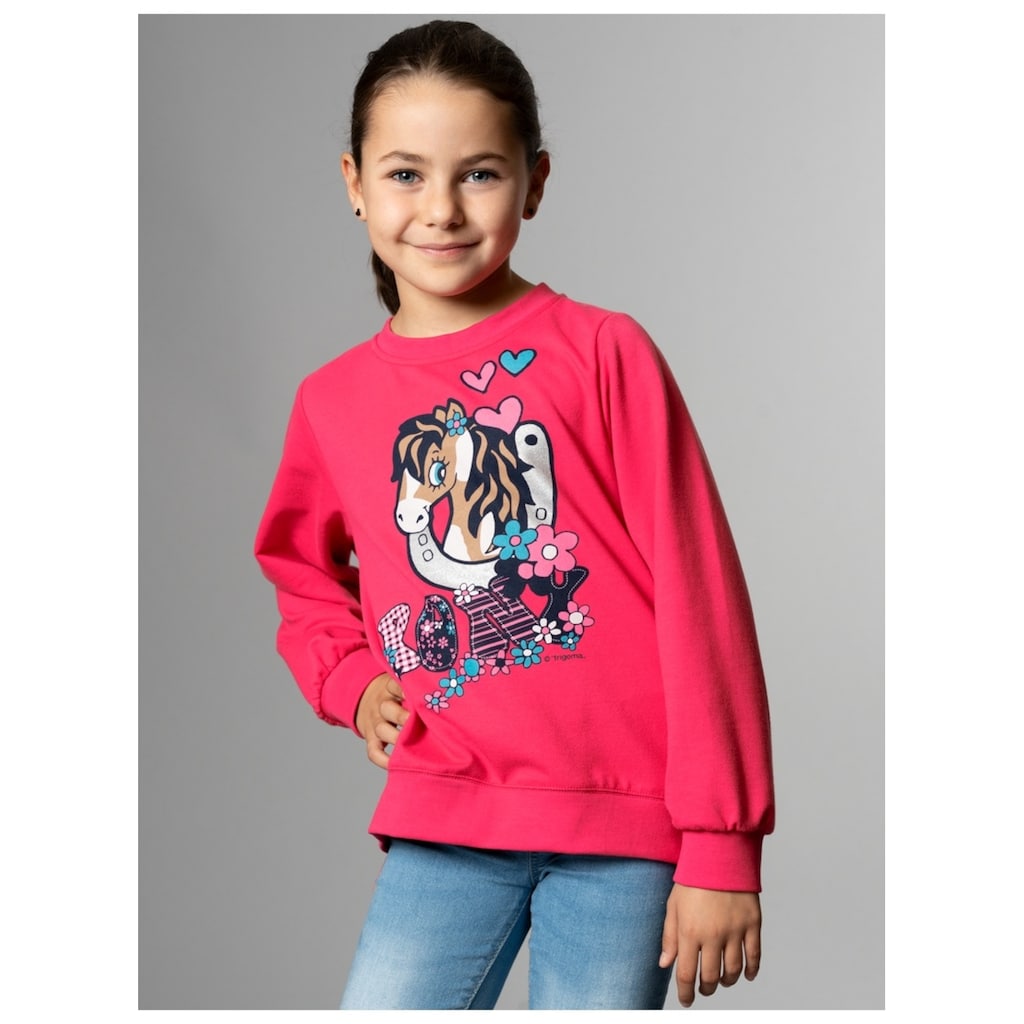 Trigema Sweatshirt »TRIGEMA Sweatshirt mit süßem Pony-Print«