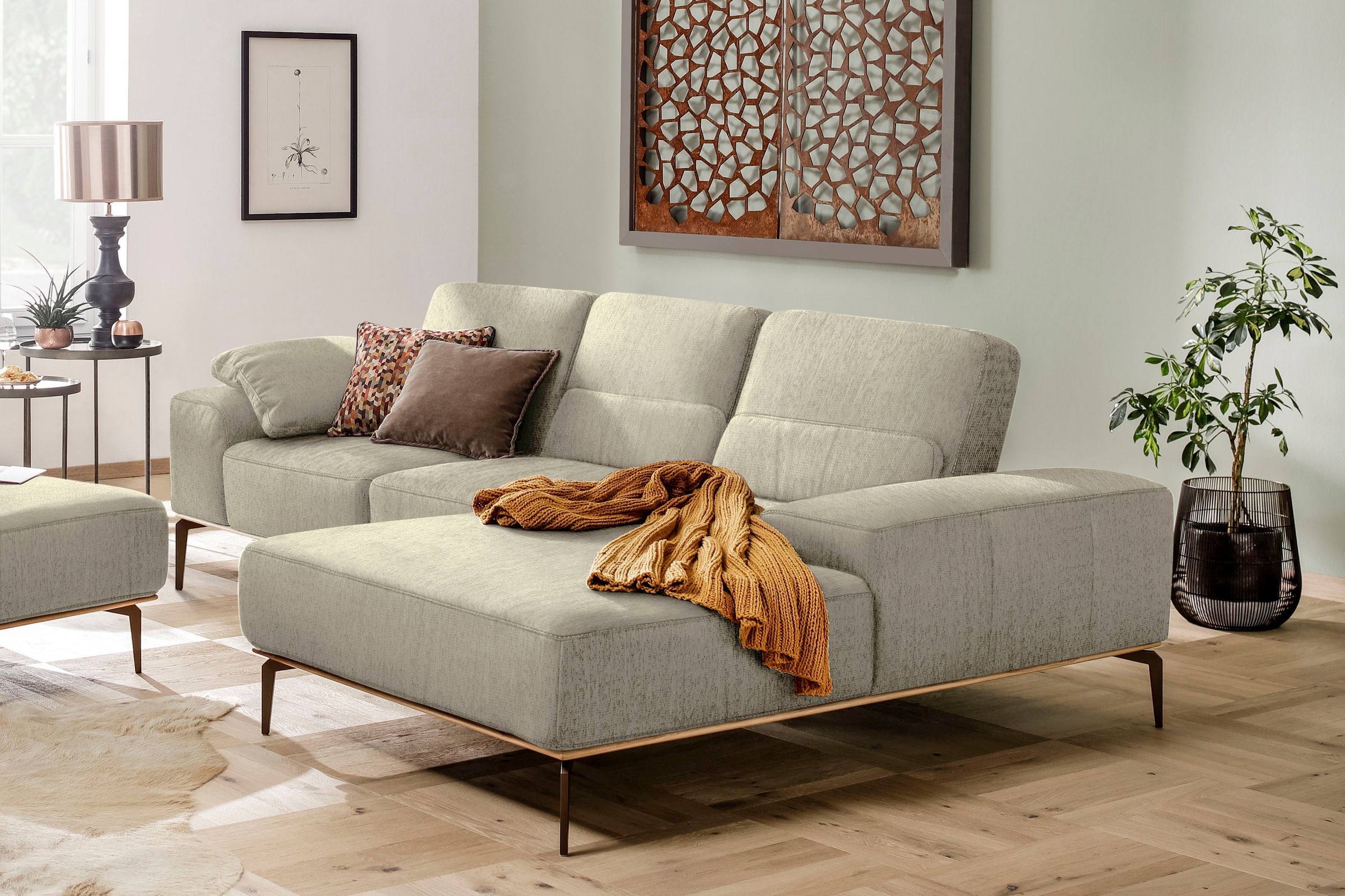 W.SCHILLIG Ecksofa "run, Designsofa mit tollem Sitzkomfort, bequem, L-Form" günstig online kaufen