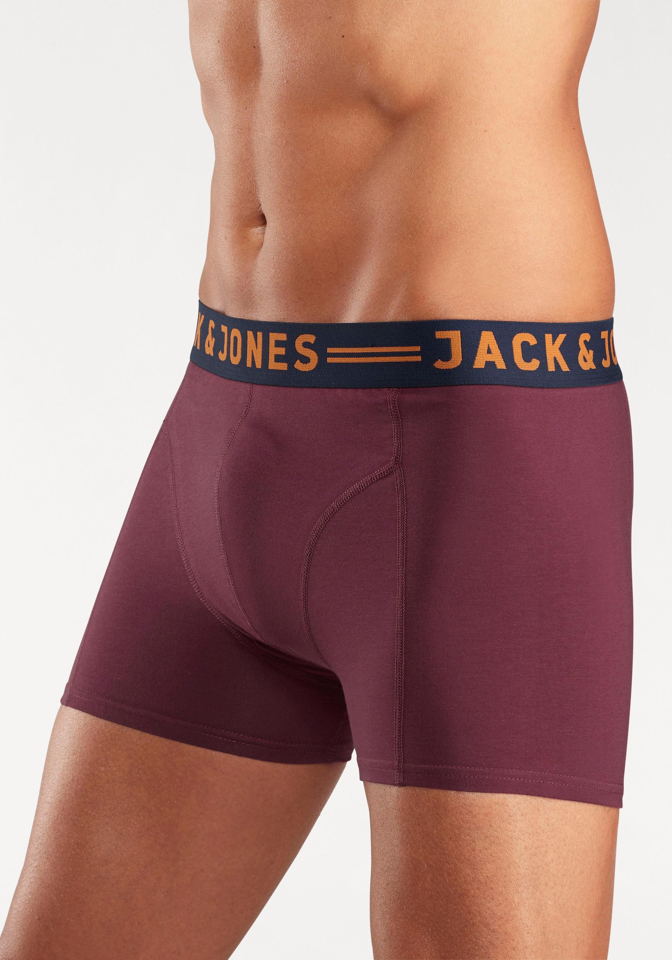 Jack & Jones Boxer »JAC Lichfield Trunks«, (Packung, 3 St.), mit kontrastfarbigem Bund