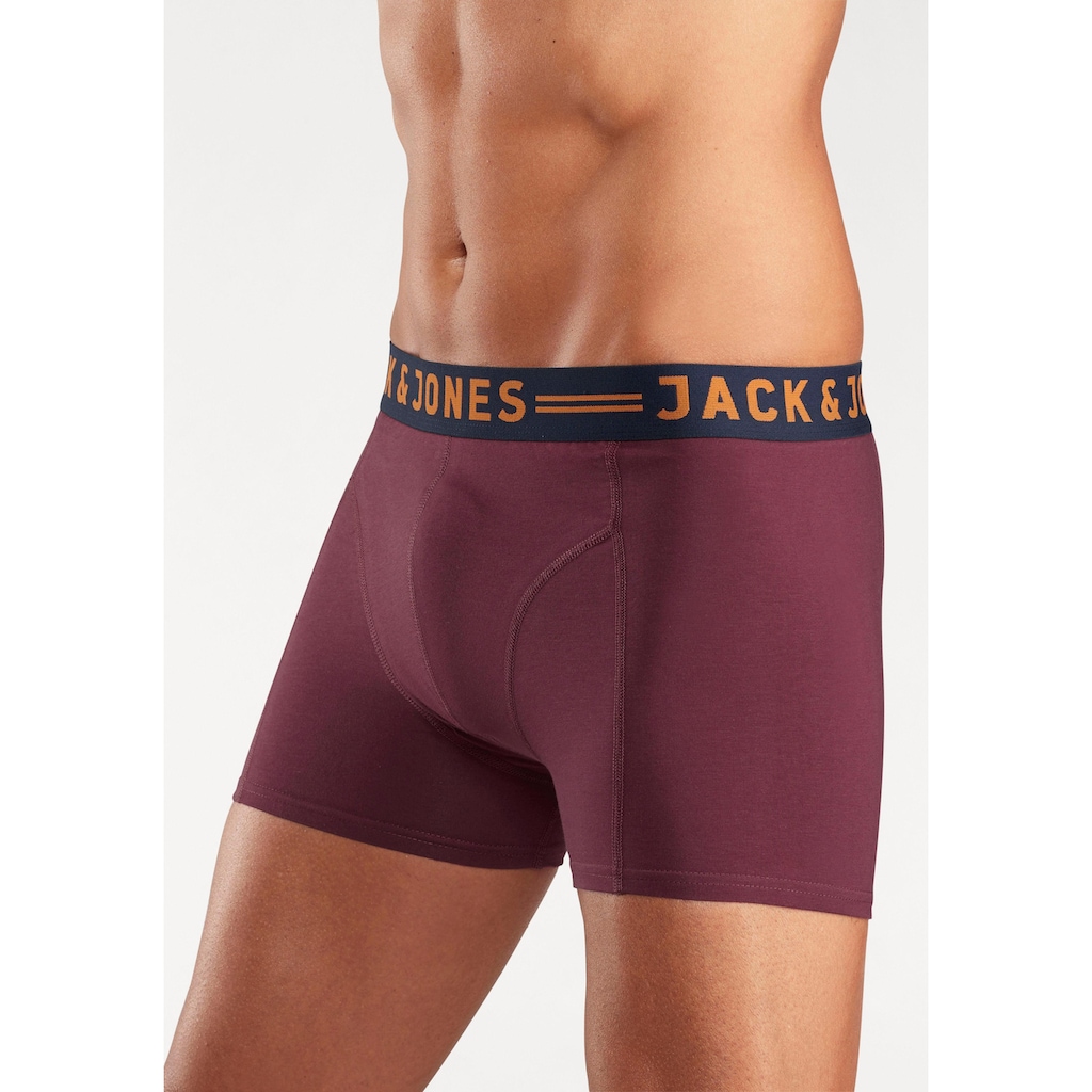 Jack & Jones Boxer »JAC Lichfield Trunks«, (Packung, 3 St.), mit kontrastfarbigem Bund