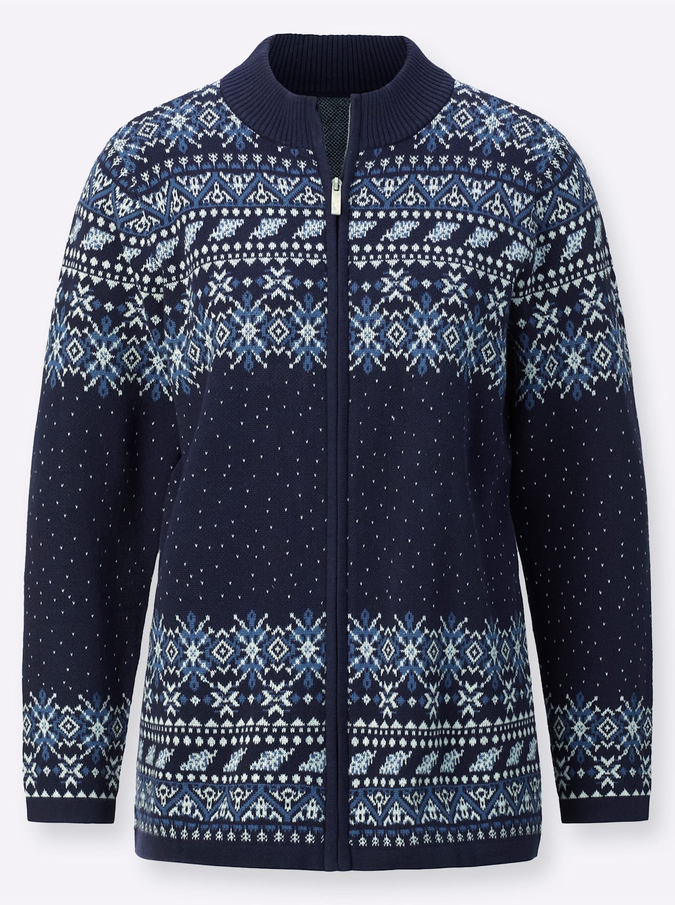 Classic Basics Jacquardstrickjacke