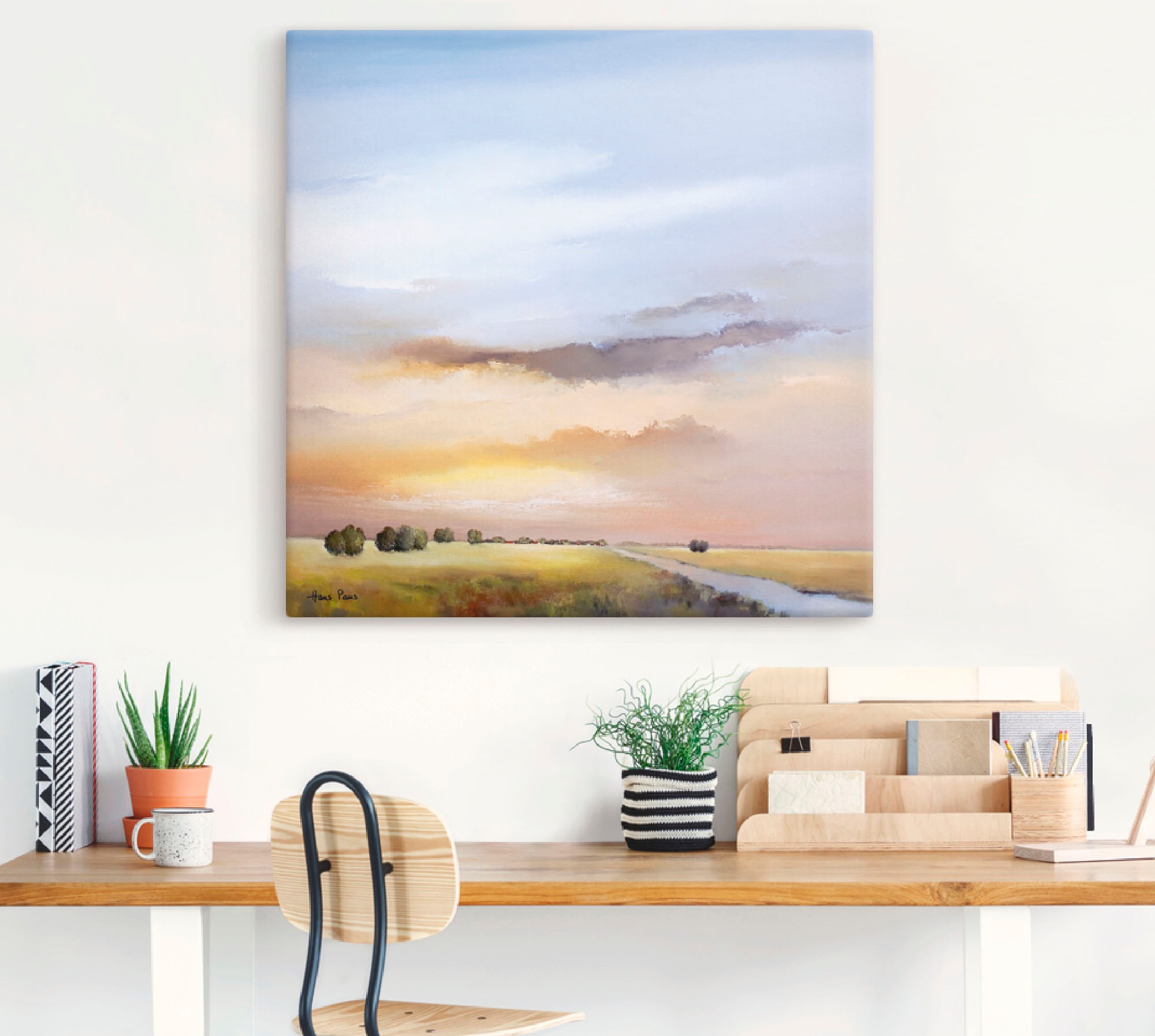 Artland Wandbild "Landschaft III" Himmel 1 Stk. tlg. auf Holzrahmen gespann günstig online kaufen