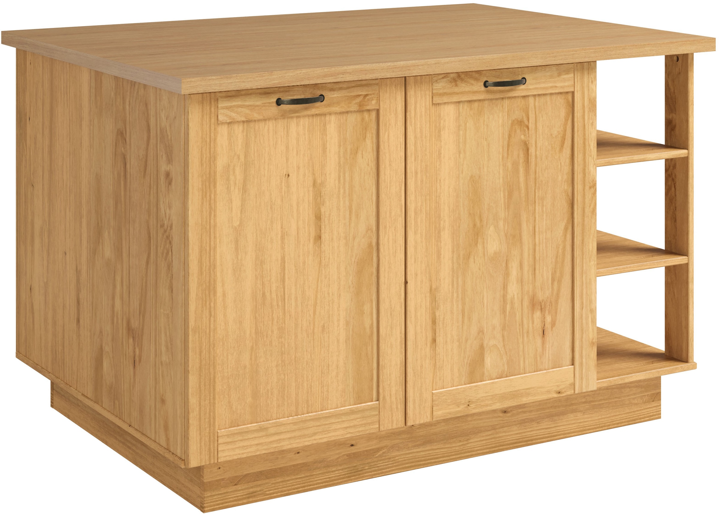 Home affaire Kücheninsel "Teramo" Breite 130 cm,4 Türen, 3 offene Fächer