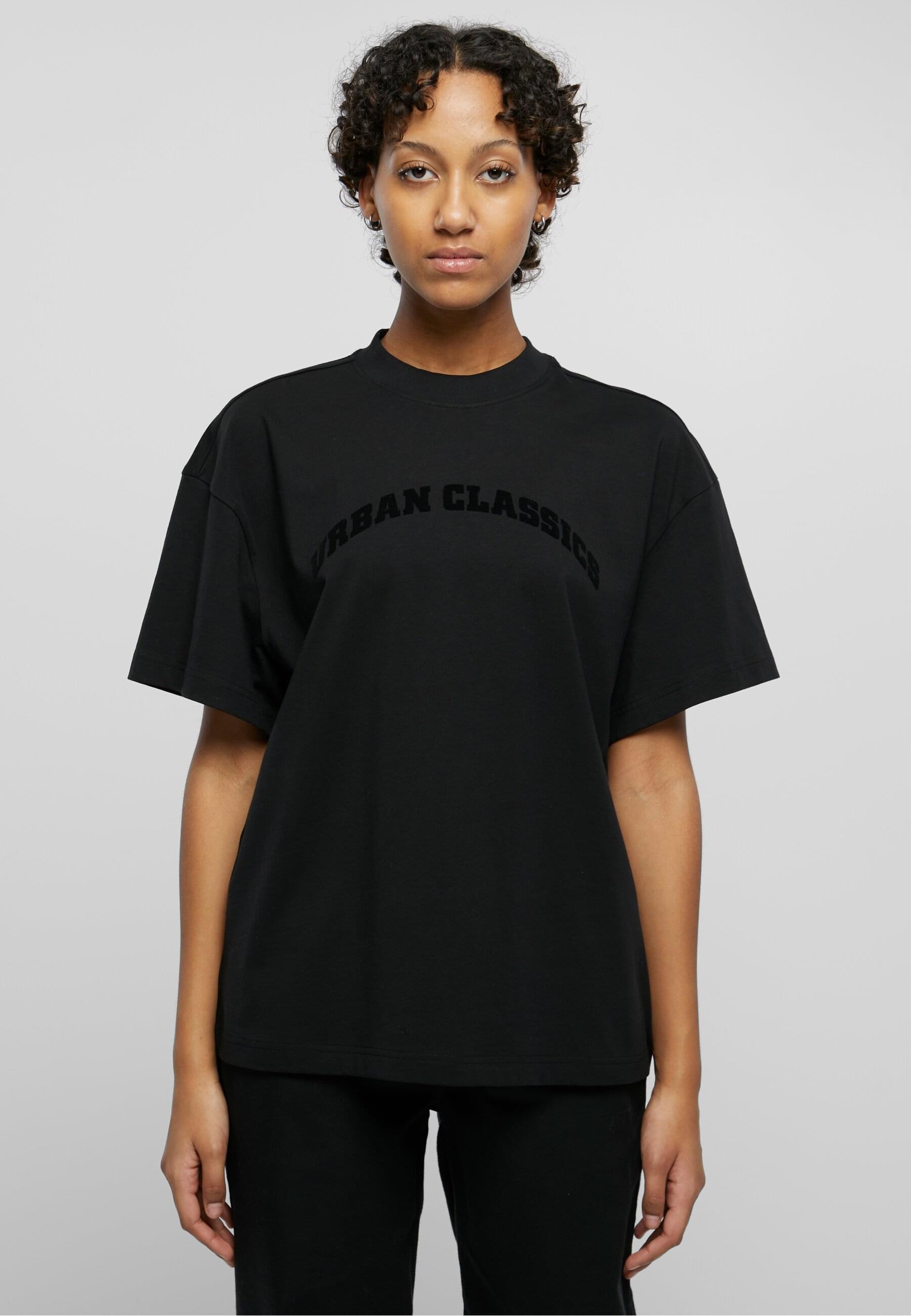 URBAN CLASSICS T-Shirt »Urban Classics Damen Ladies Oversized Flock Tee«, (1 tlg.)