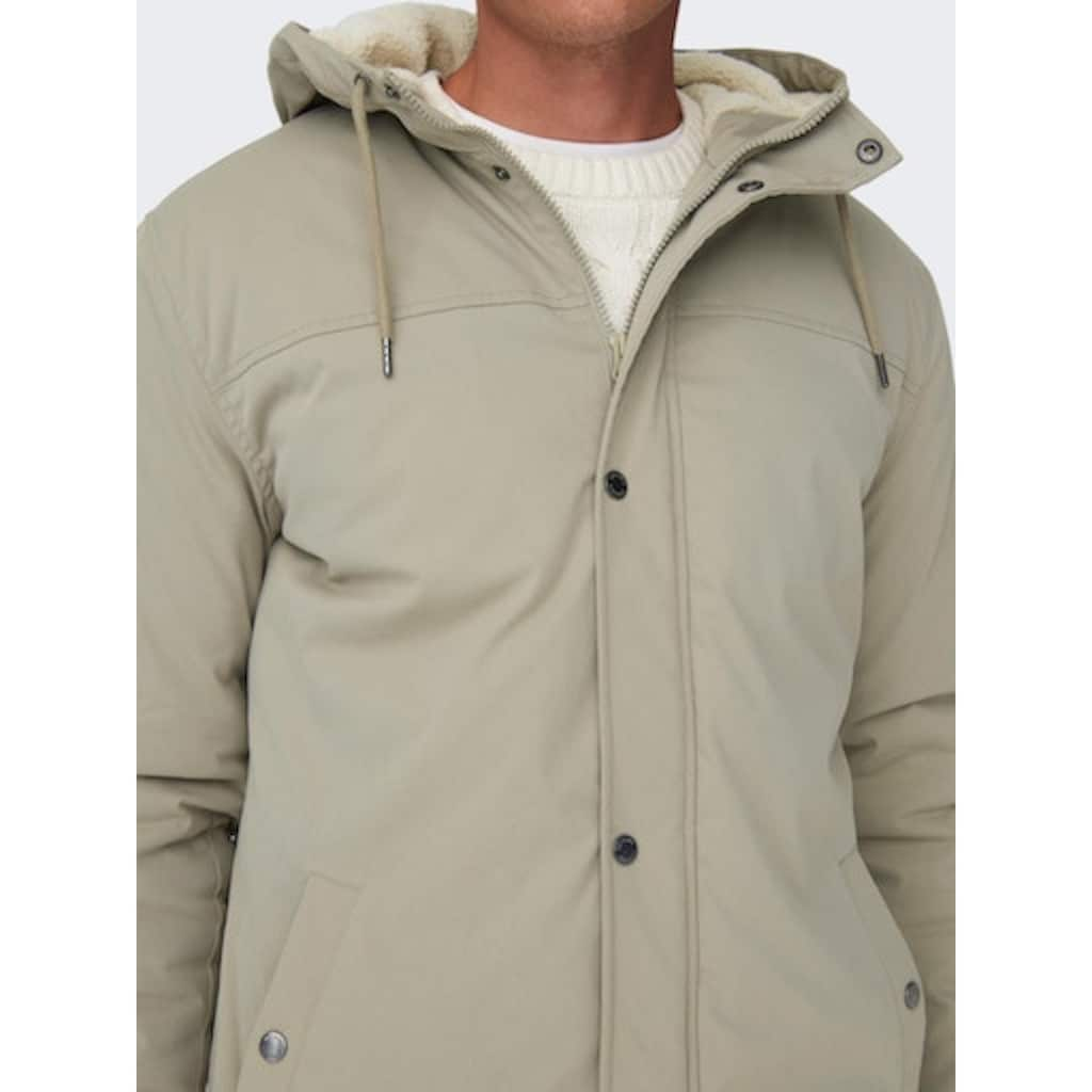 ONLY & SONS Parka »ALEX TEDDY PARKA«, mit Kapuze