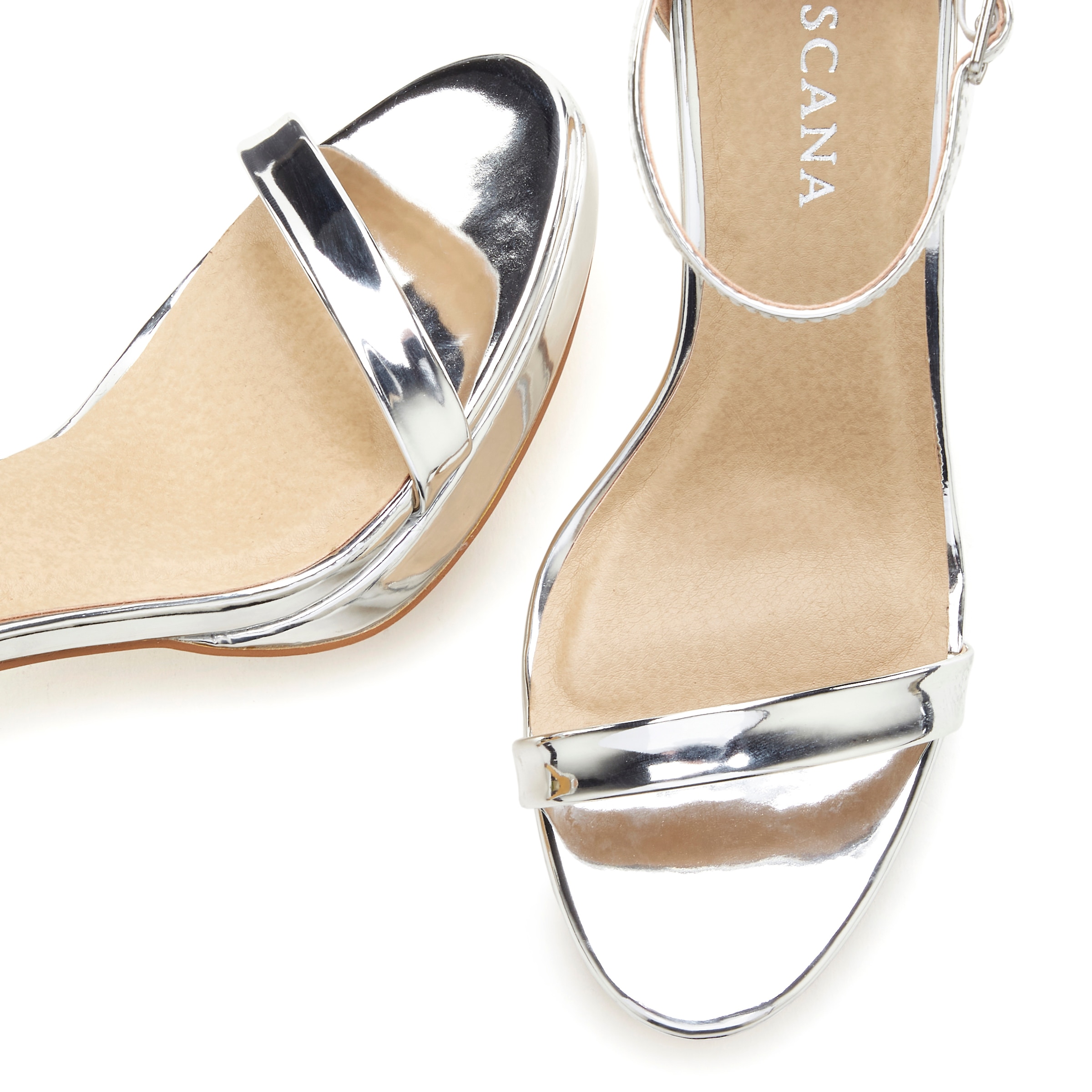 LASCANA Sandalette »Sommerschuh«, im Metallic-Look, Sandale, Sommerschuh VEGAN