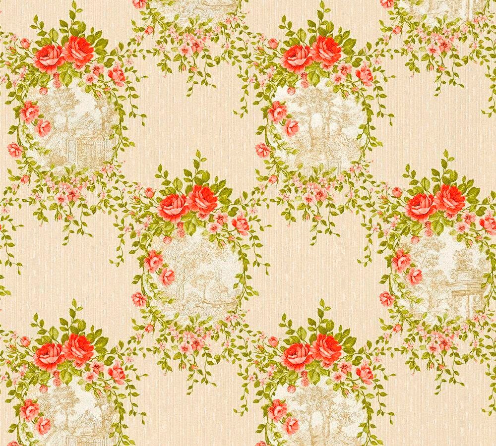living walls Vliestapete »Château«, Barock-ornamental-gemustert, Klassische Tapete Blumen Tapeten Wohnzimmer Schlafzimmer Küche Design