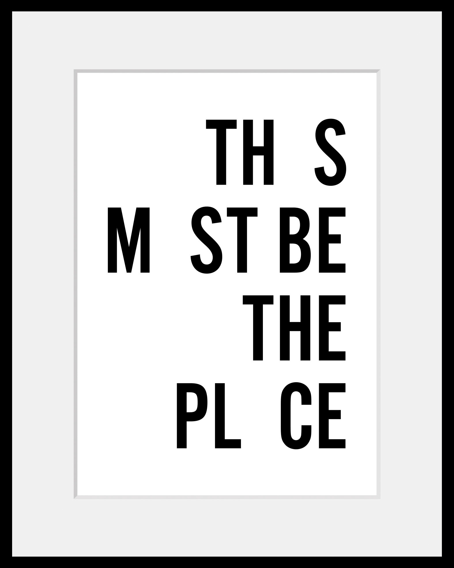 queence Bild »Luzy«, Schriftzug-Schriftzüge-Sprüche & Texte-Schwarz-Weiß, (1 St.), HD Premium Poster-Druck inkl. Holzrahmen