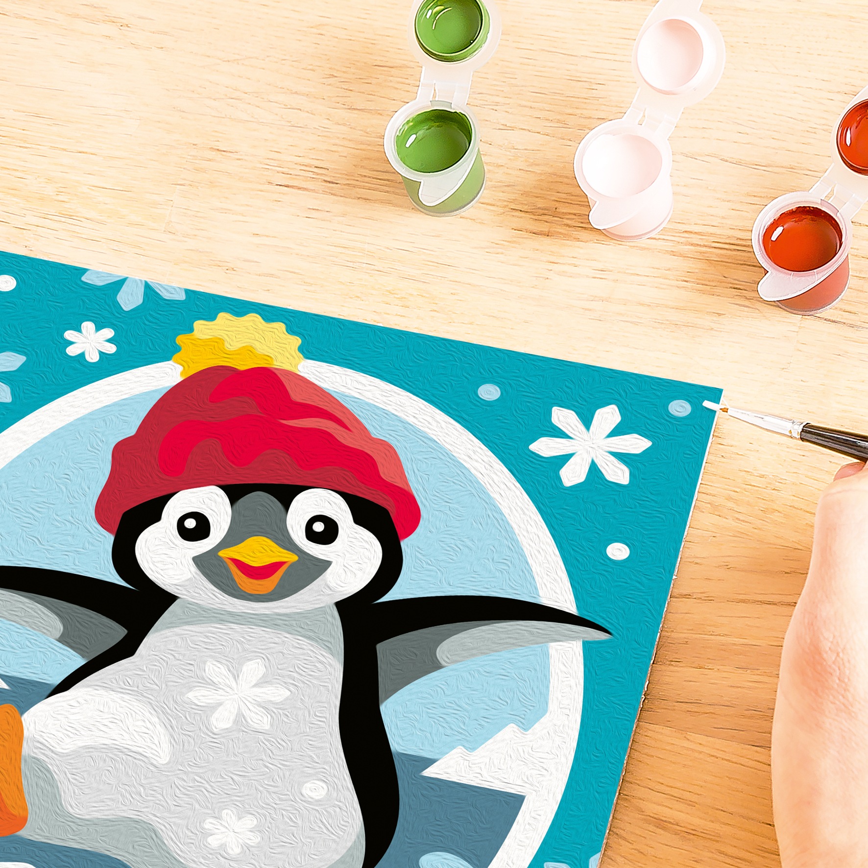 Ravensburger Malen nach Zahlen »CreArt, Fröhlicher Pinguin - mit Gibs gießen« Made in Europe