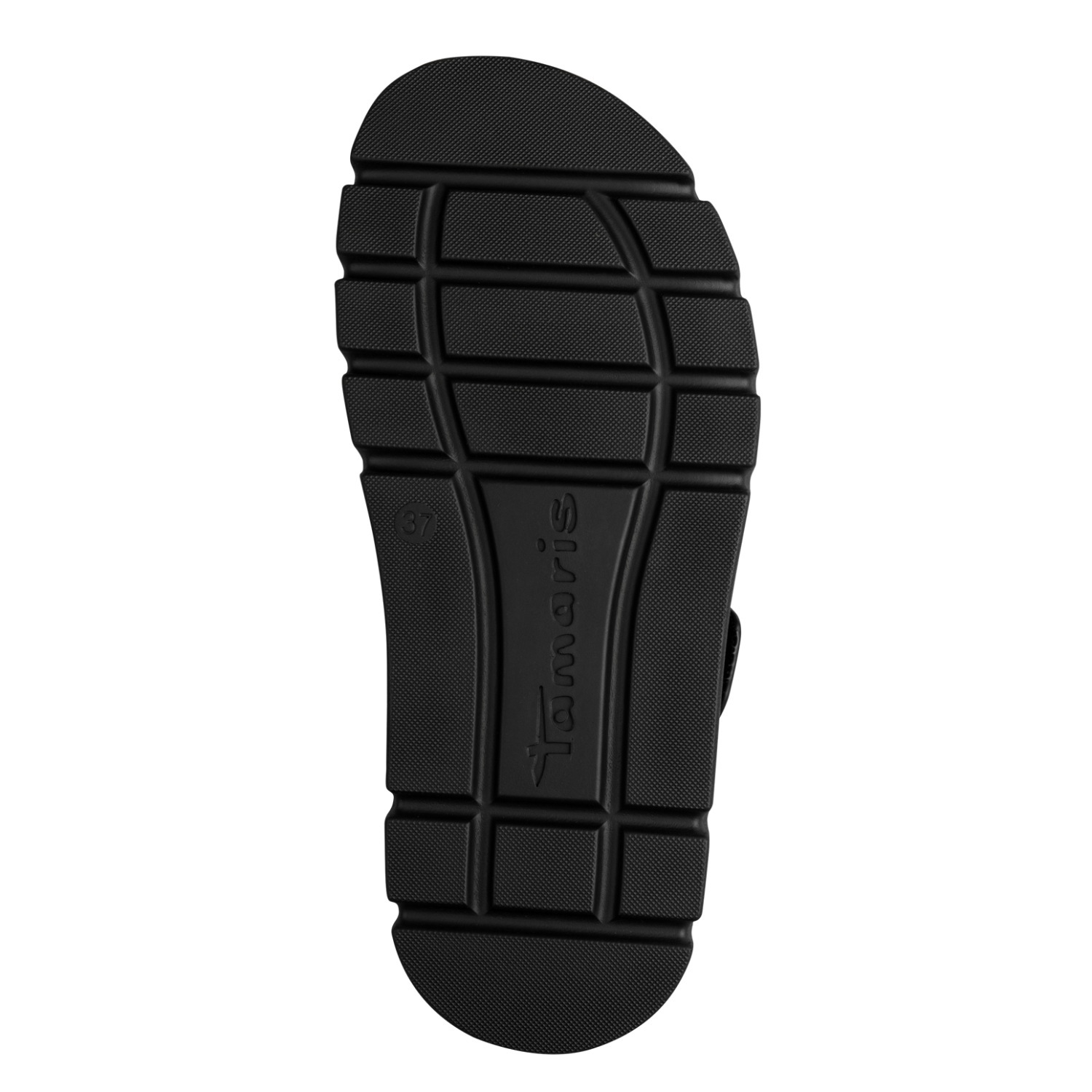 Pantolette TAMARIS, Damen, Gr. 38, schwarz, Lederimitat, unifarben, Schuhe Pantolette, Schlupfschuh, Sommerschuh mit modischer Plateausohle 2