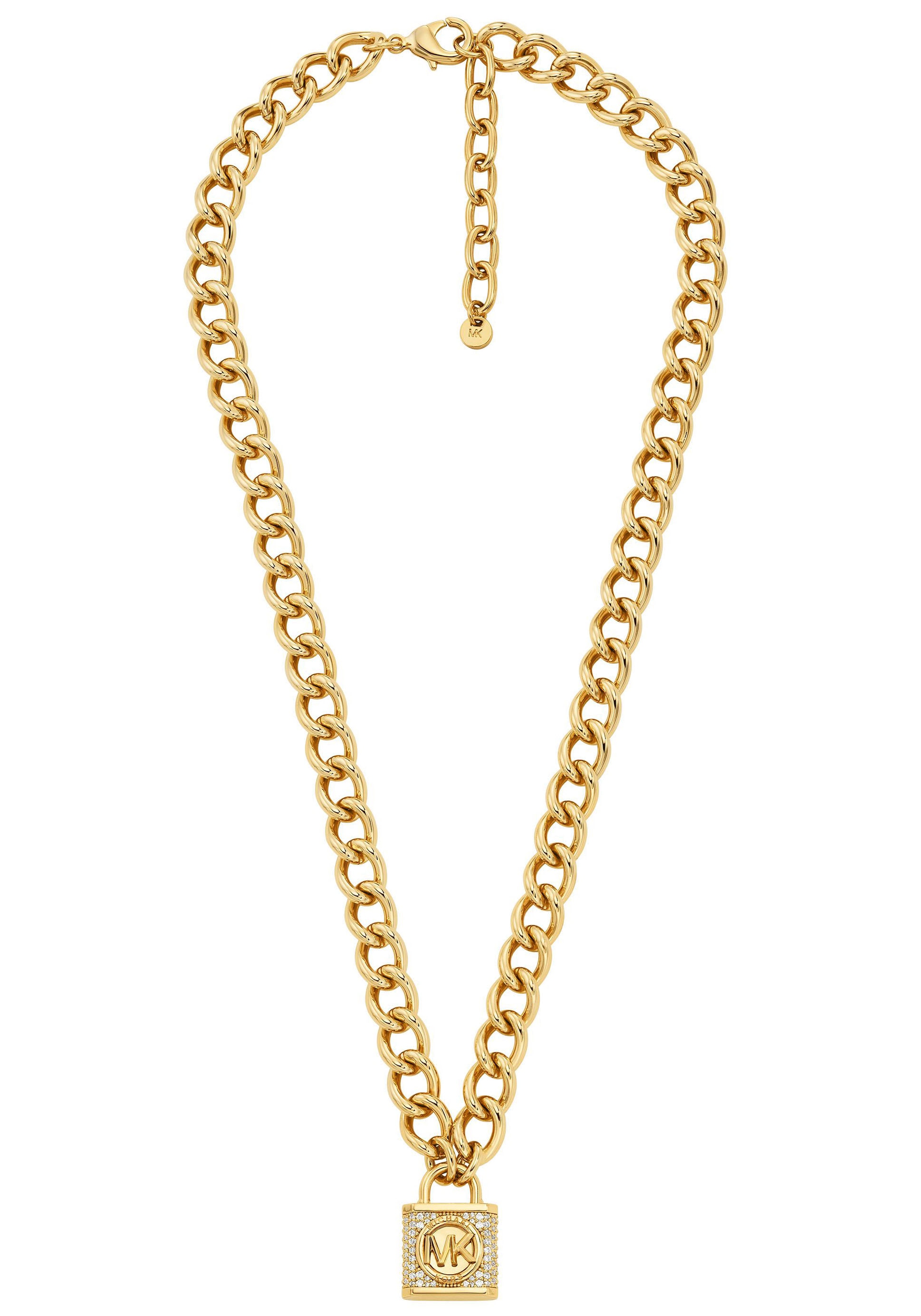 Michael Kors 14K Gold-Plated Pavé Lock Chain Bracelet - MKJ8061710