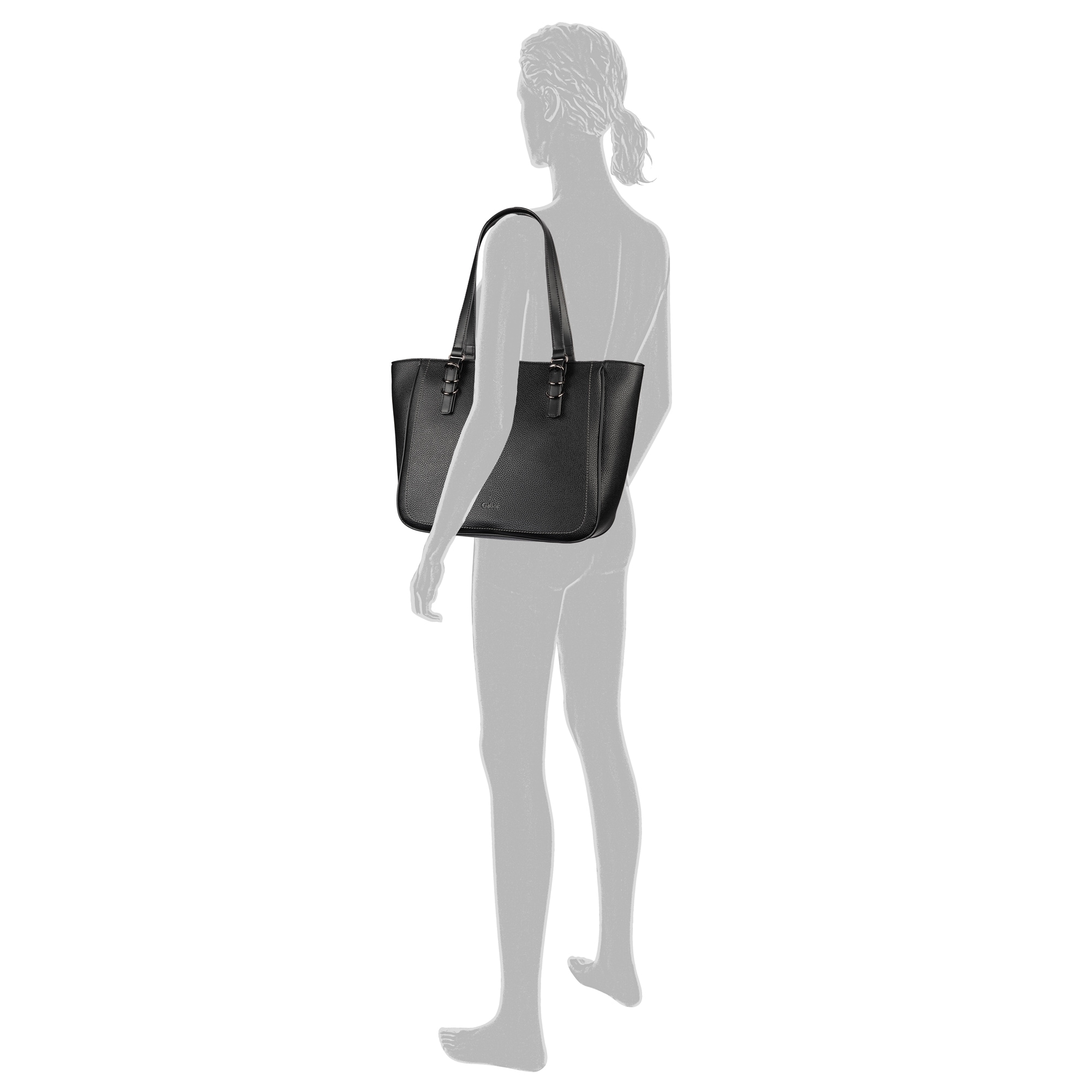 Gabor Shopper »Galinna«, weiches Lederimitat mit Metalldetails und Kontrastnähten