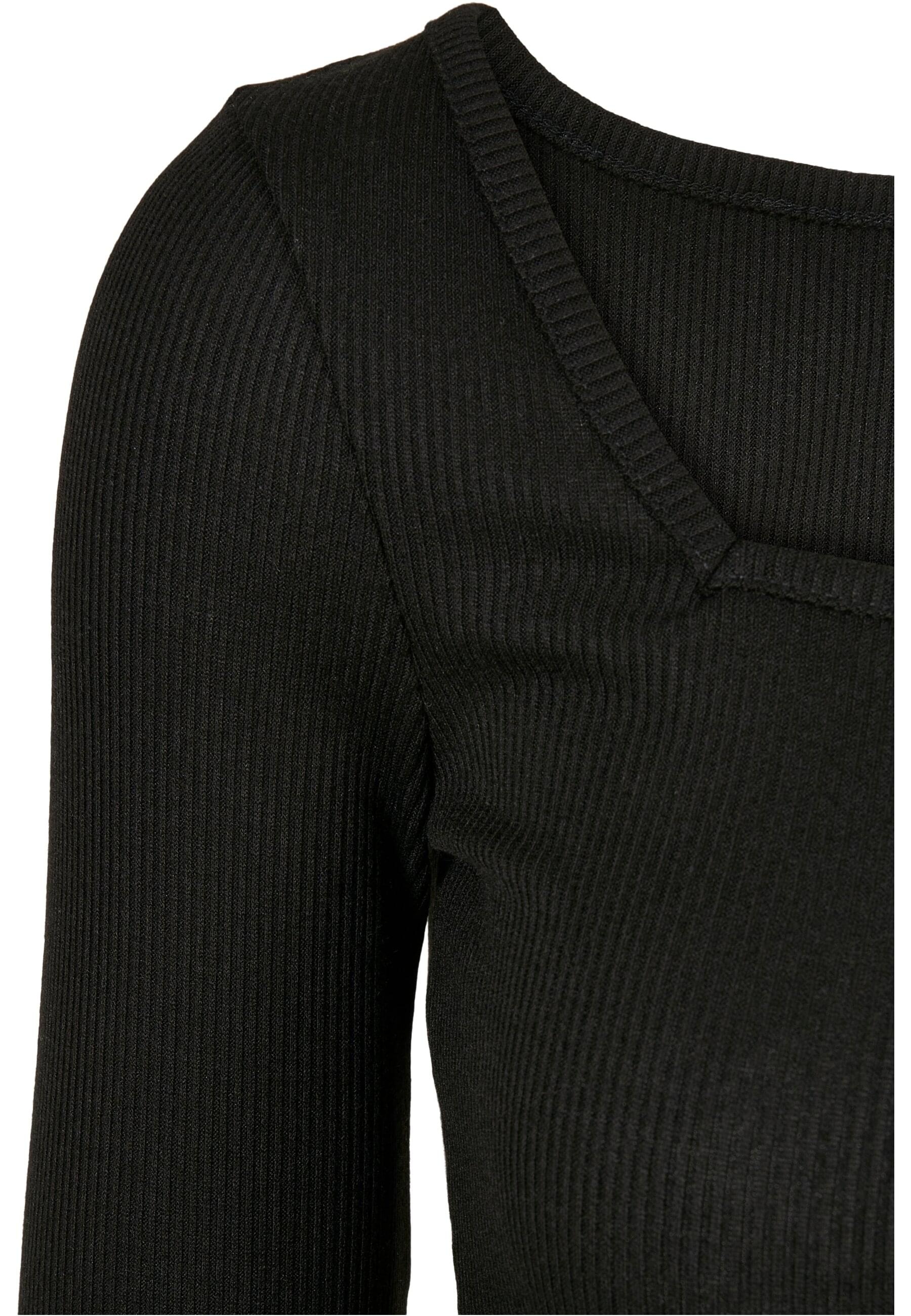 URBAN CLASSICS Shirtkleid »Urban Classics Damen Ladies Rib Squared Neckline Dress«, (1 tlg.)