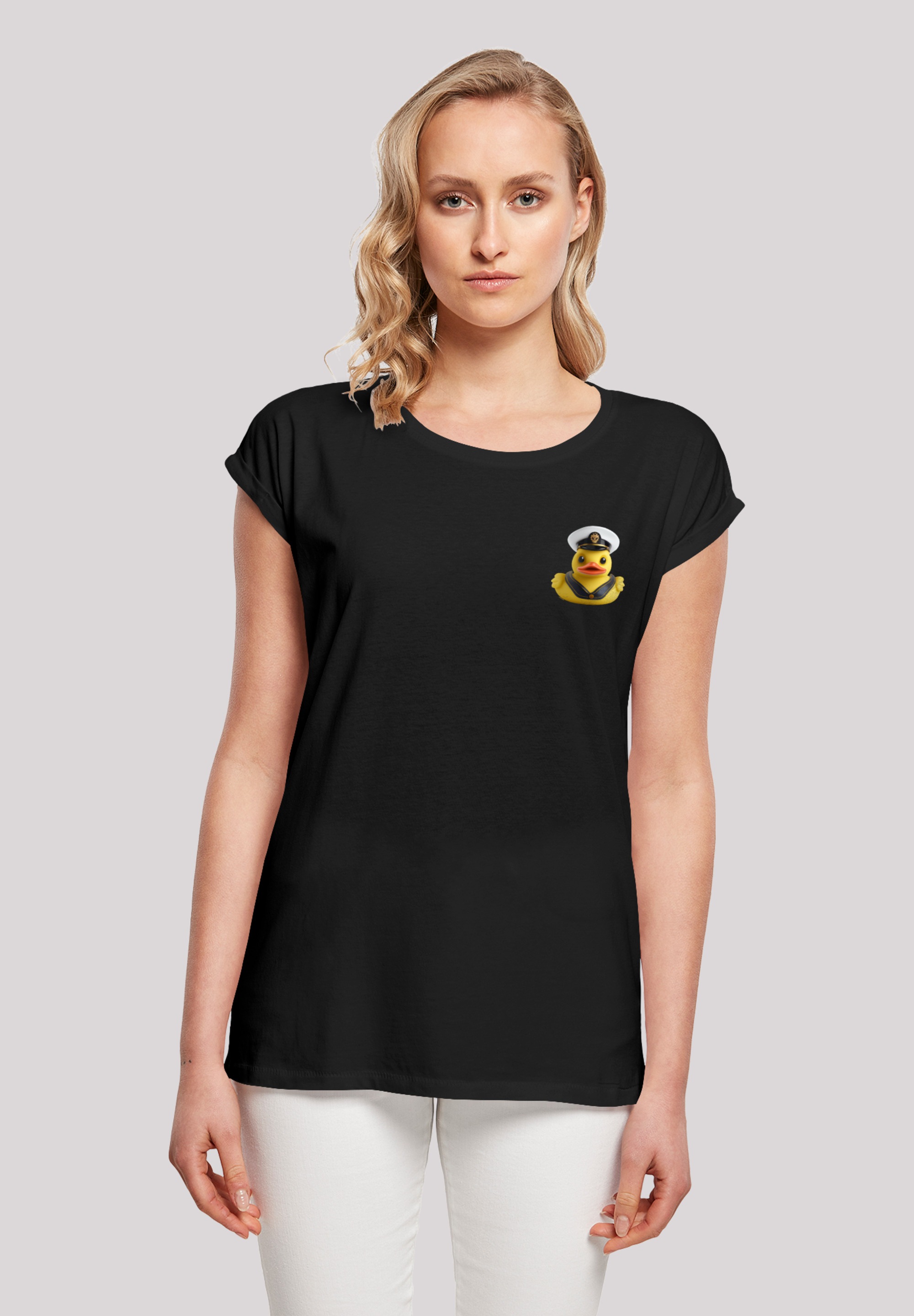 F4NT4STIC T-Shirt "Rubber Duck Captain Short Sleeve", Print