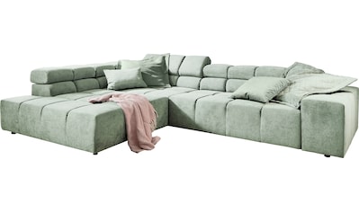 Ecksofa »Ancona incl. Kopfteilverstellung, Zierkissen B/T/H: 319/210/70 cm«