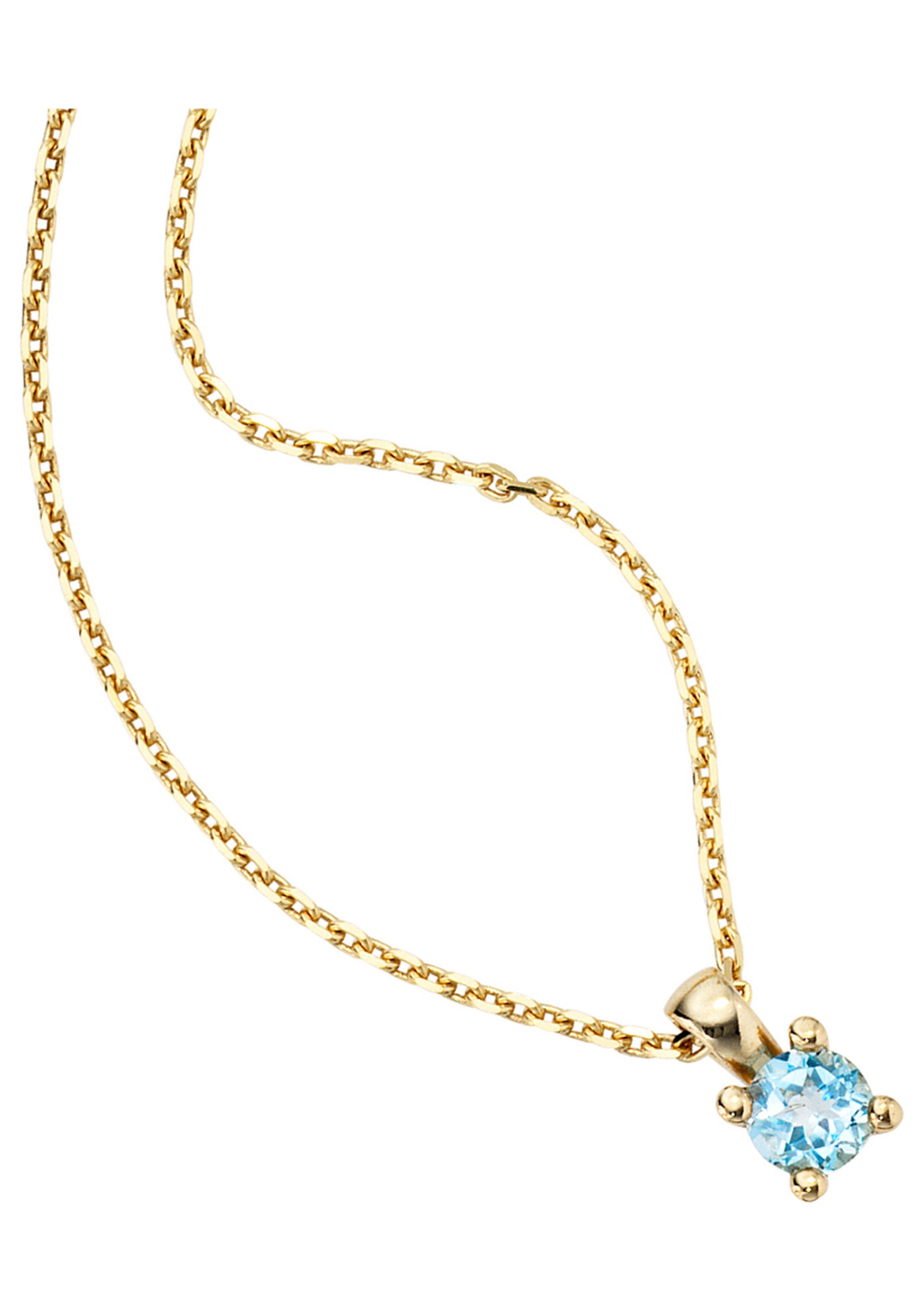 JOBO Kettenanhänger »Anhänger Goldanhänger 11 mm«  333 Gold mit Blautopas