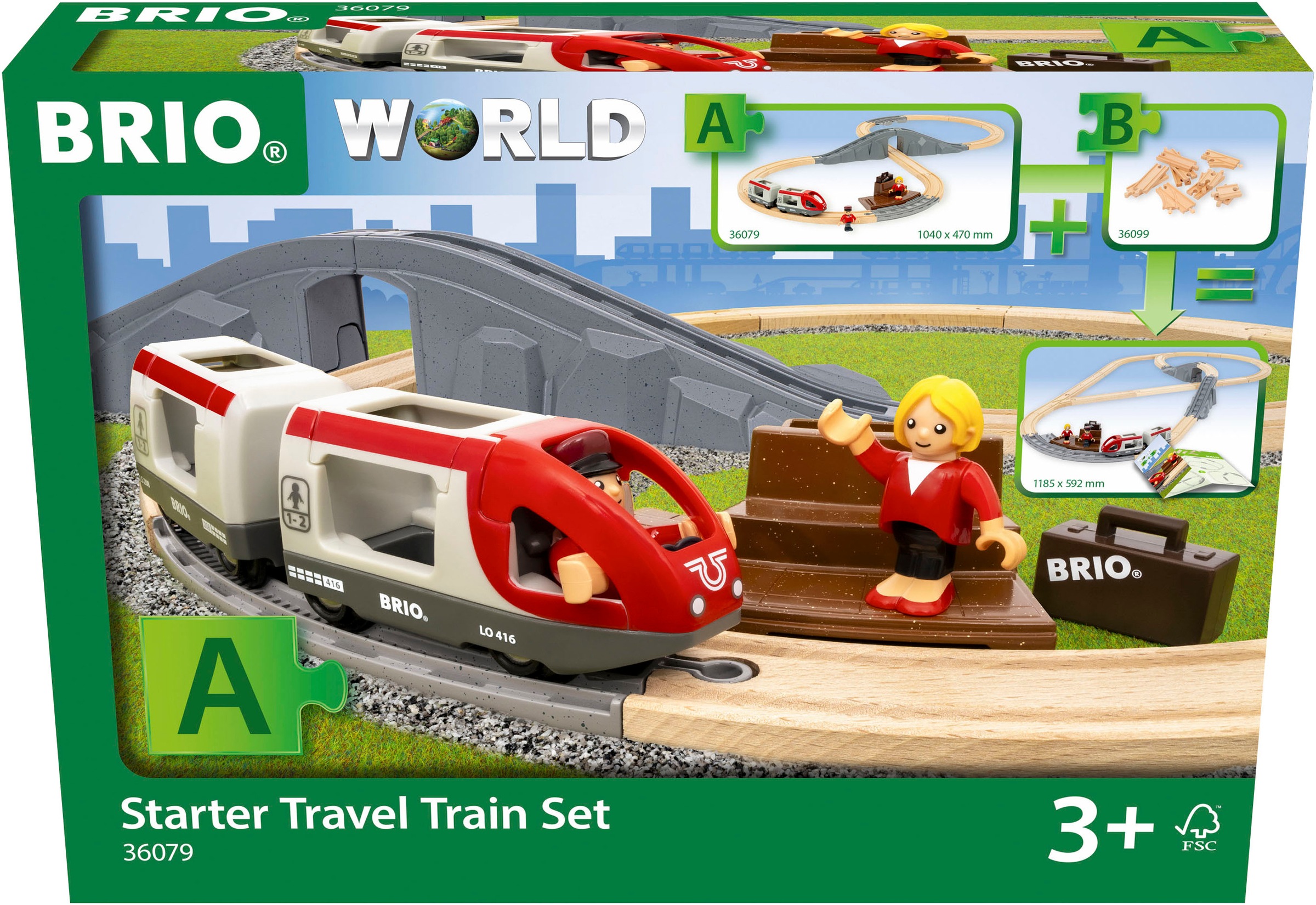 Spielzeug-Zug »Holzzug BRIO Reisezug Starter Set A«, FSC® - schützt Wald - weltweit