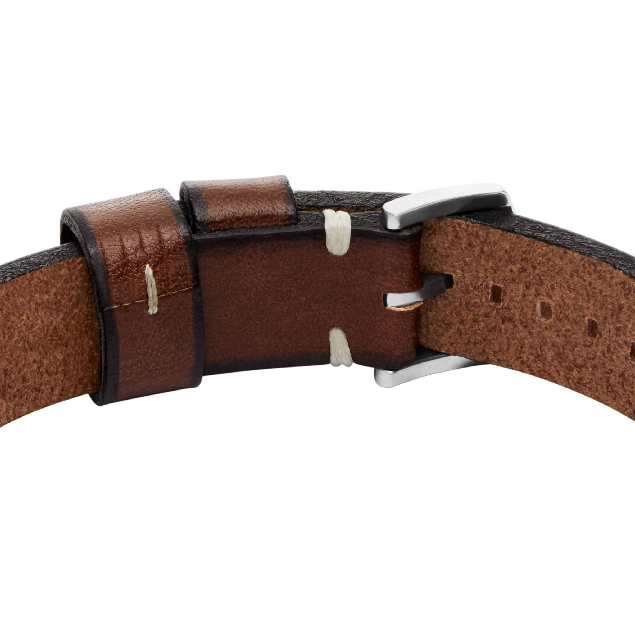 Fossil Armband »Schmuck Geschenk Edelstahl Leder Armschmuck MACHINE«