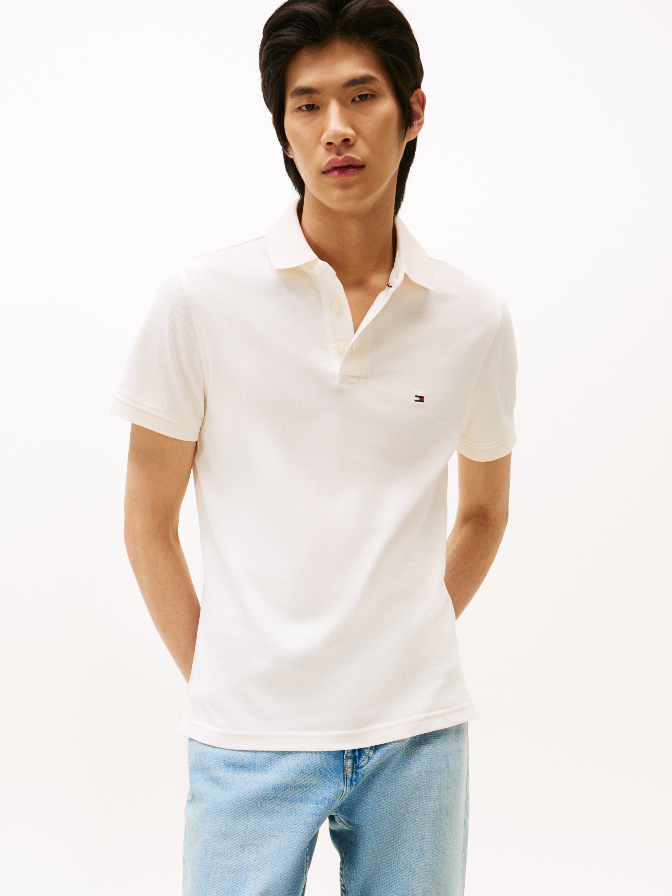 Tommy Hilfiger Poloshirt »1985 SLIM POLO«, aus leicht strukturiertem Piqué-Material