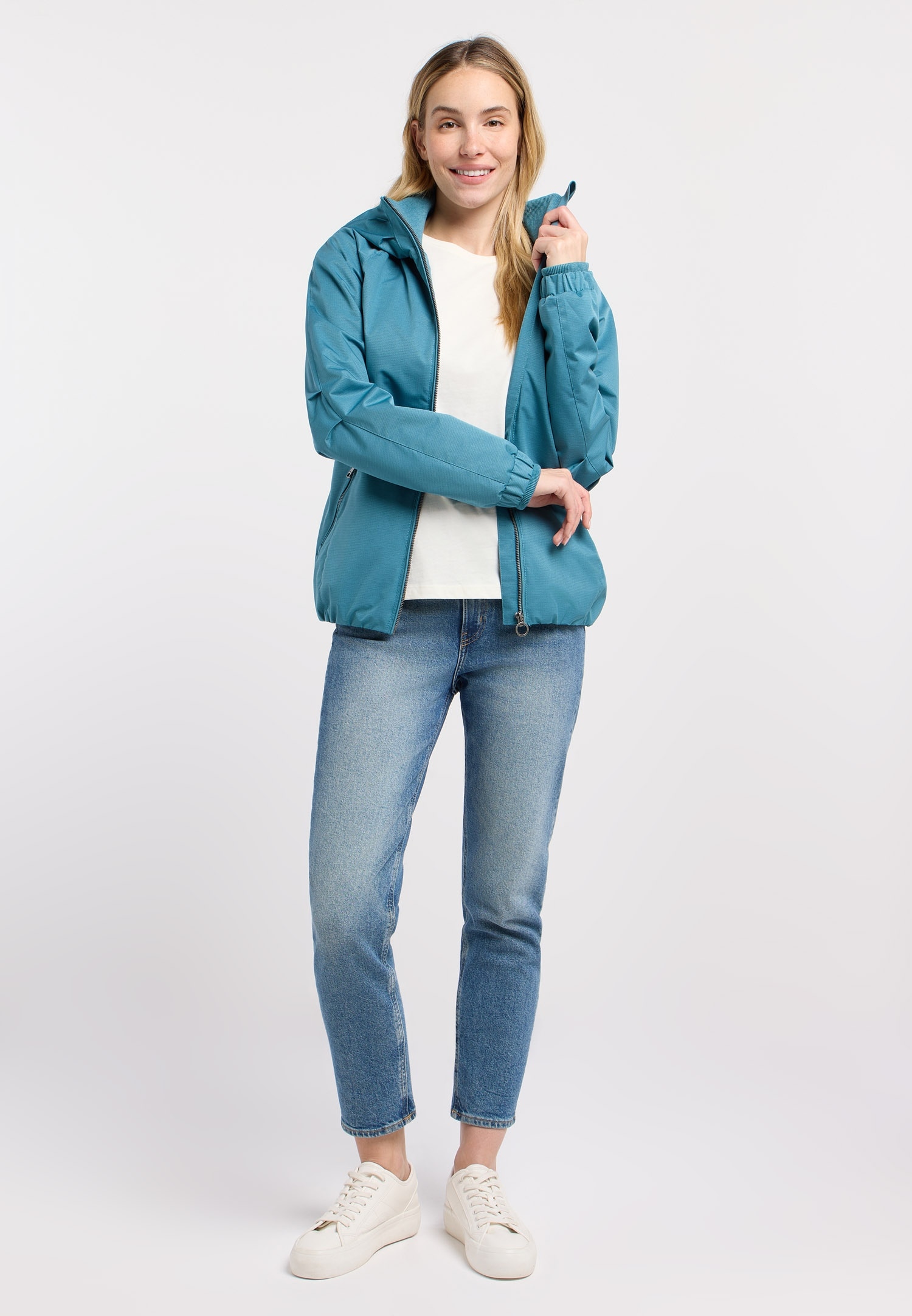 Ragwear Outdoorjacke »DIZZIE« mit Kapuze Wasserabweisend mit Kordelzug am Saum und Reißverschlusstaschen