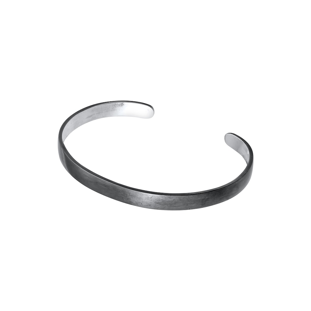 Kuzzoi Armband »Herren Basic Bangle Matt 925 Silber«